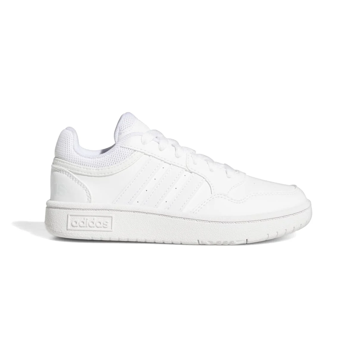Sneakers bianche da ragazzo con design 3-stripes adidas Hoops 3.0 K