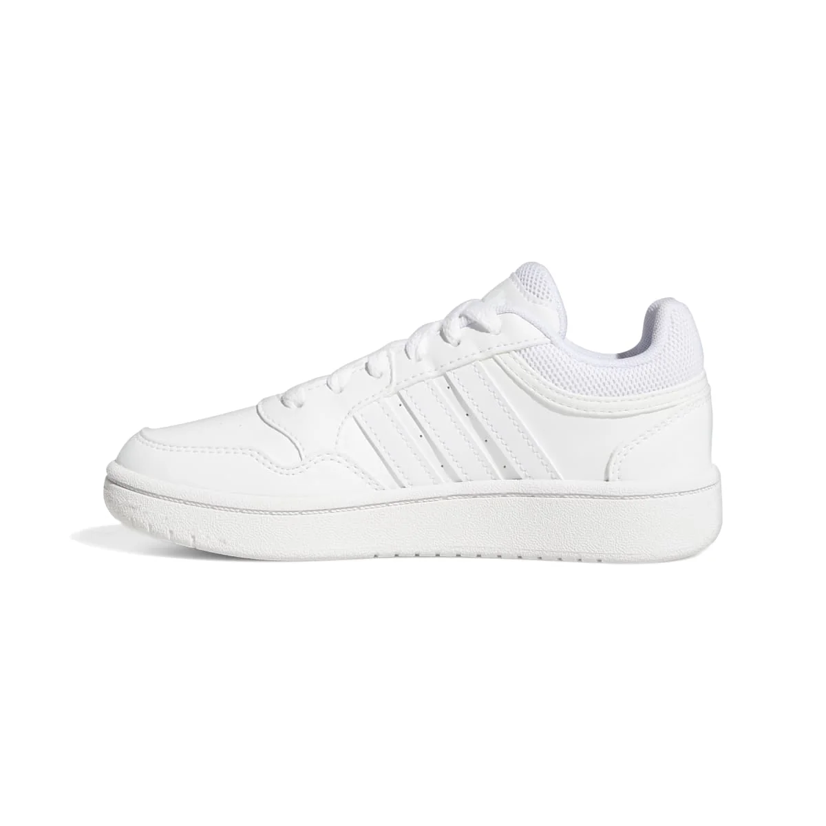 Sneakers bianche da ragazzo con design 3-stripes adidas Hoops 3.0 K - Image 4