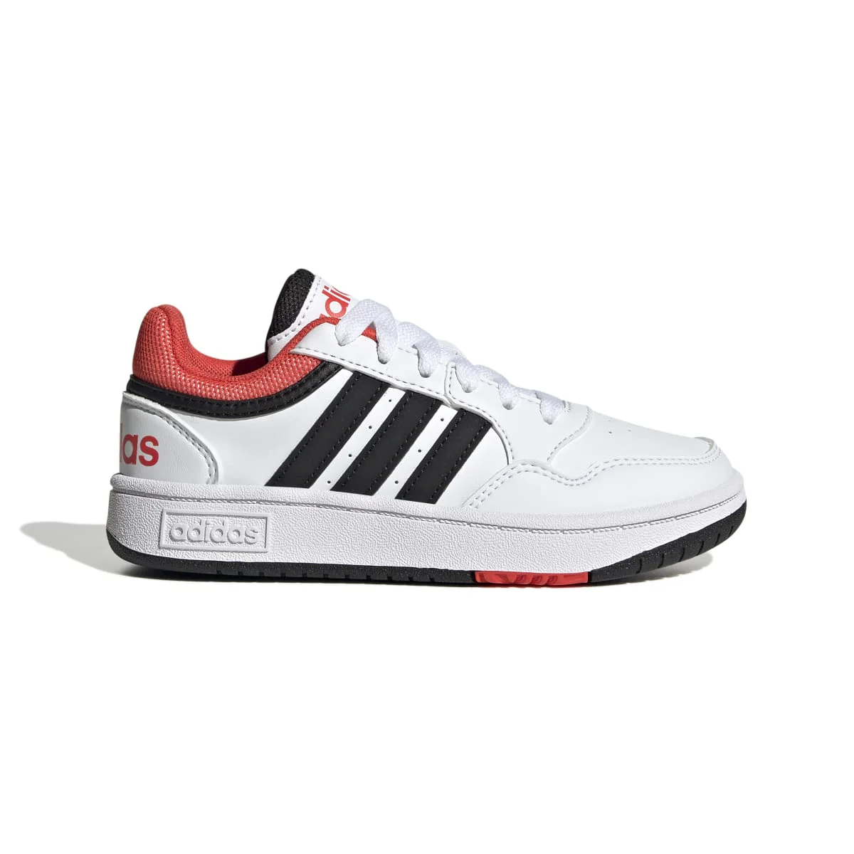 Sneakers bianche da ragazzo con design 3-stripes adidas Hoops 3.0 K