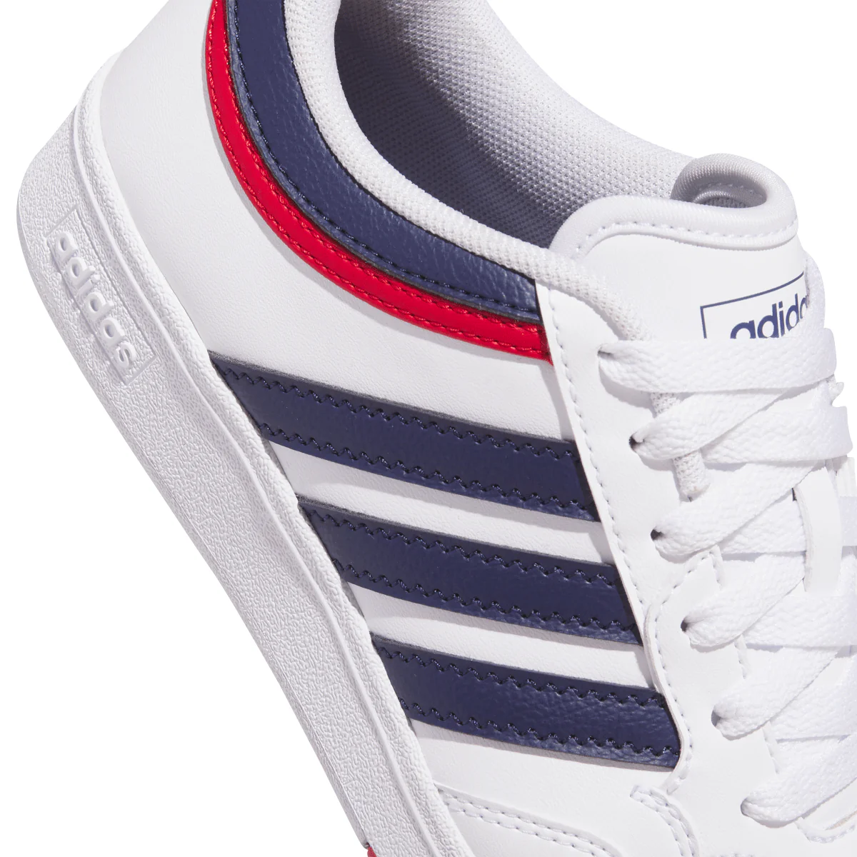 Sneakers bianche da Ragazzo con dettagli blu navy e rossi adidas - Image 4