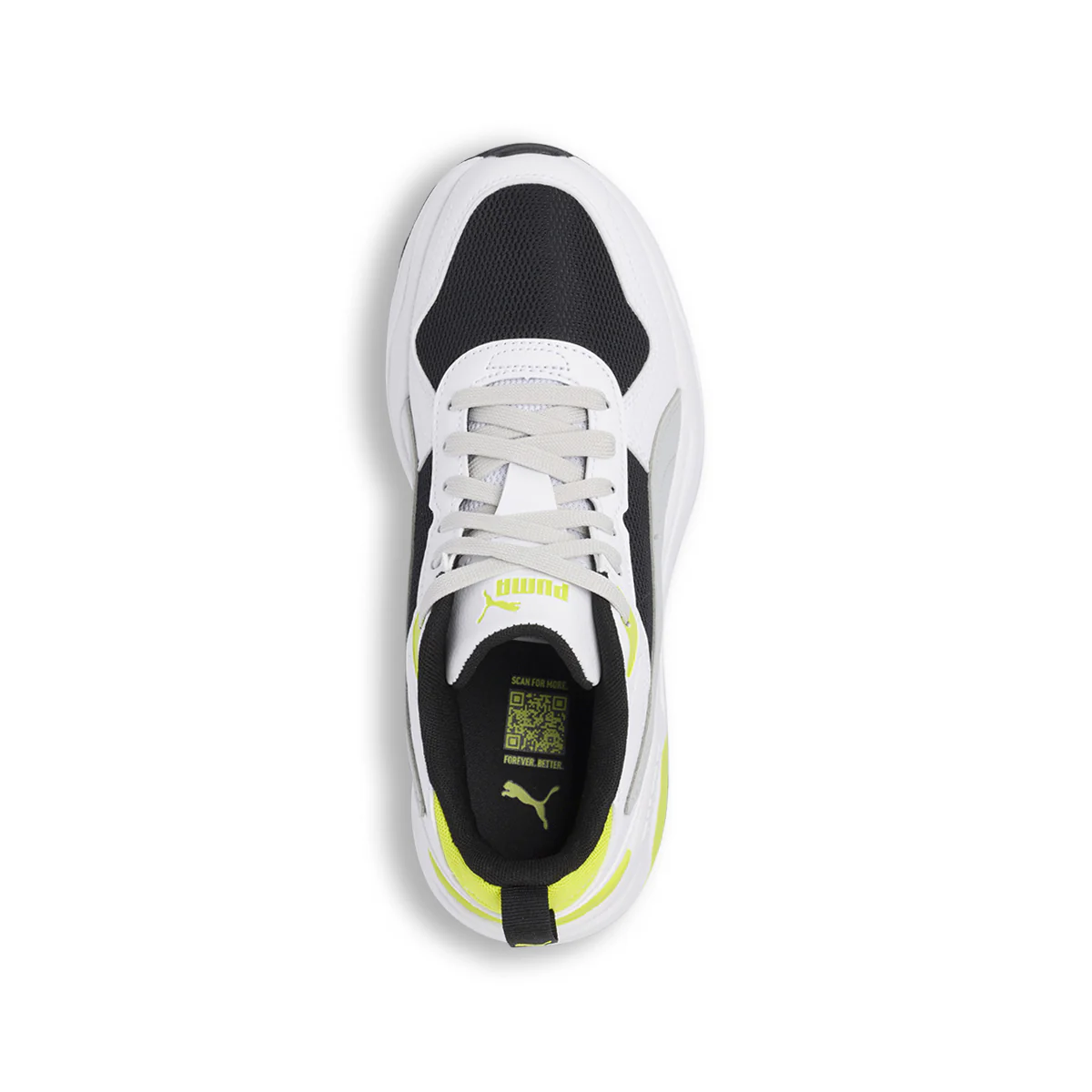 Sneakers bianche da Ragazzo con dettagli neri e gialli Puma Trinity 2 - Image 6