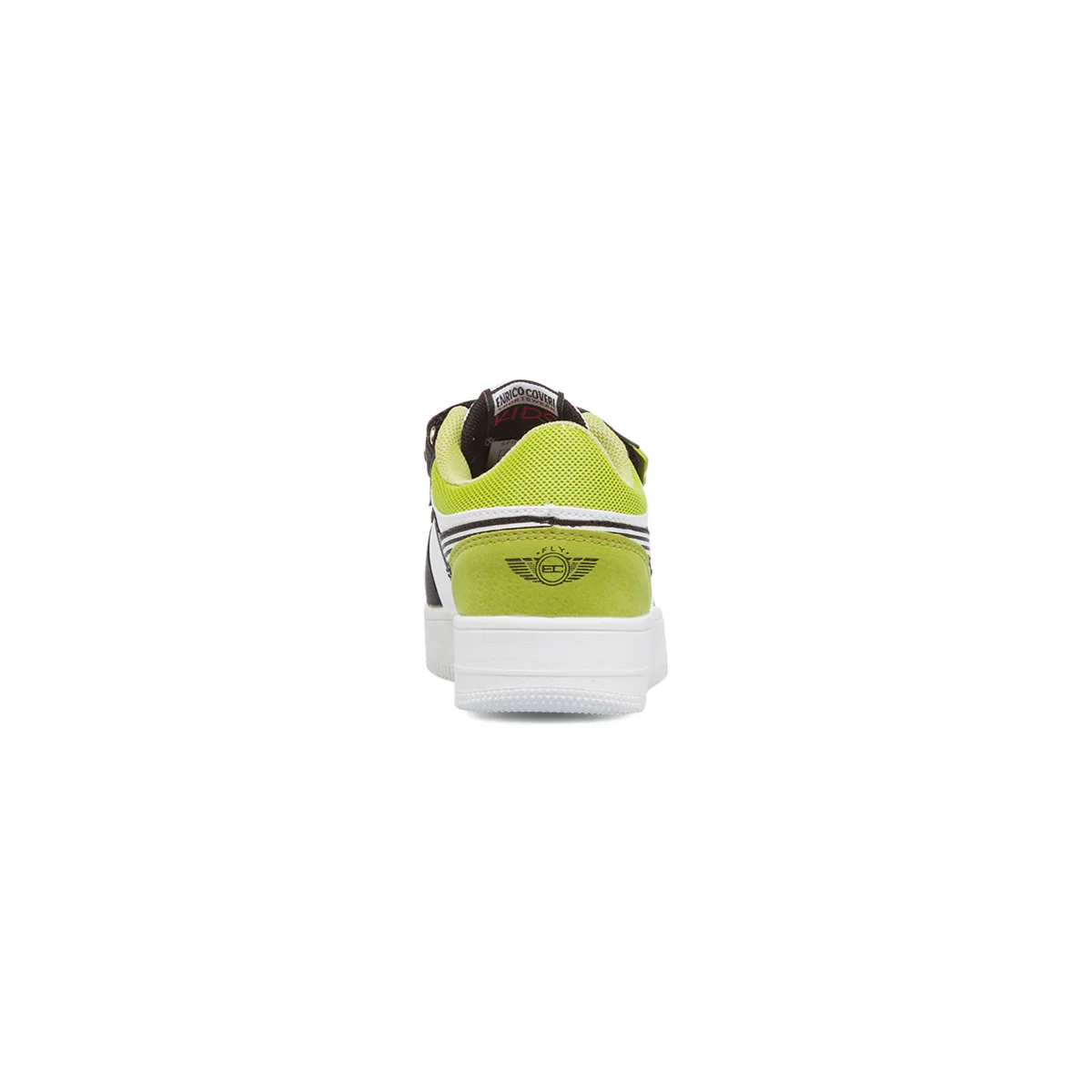 Sneakers bianche da ragazzo con dettagli neri e giallo lime Enrico Cover Jordy - Image 4