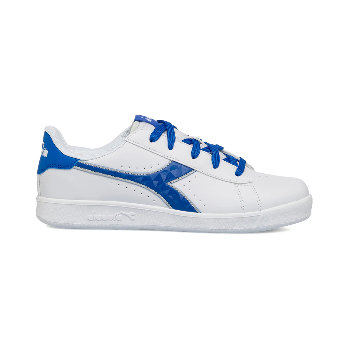 Sneakers bianche da ragazzo con logo blu Diadora Game P Virtual GS