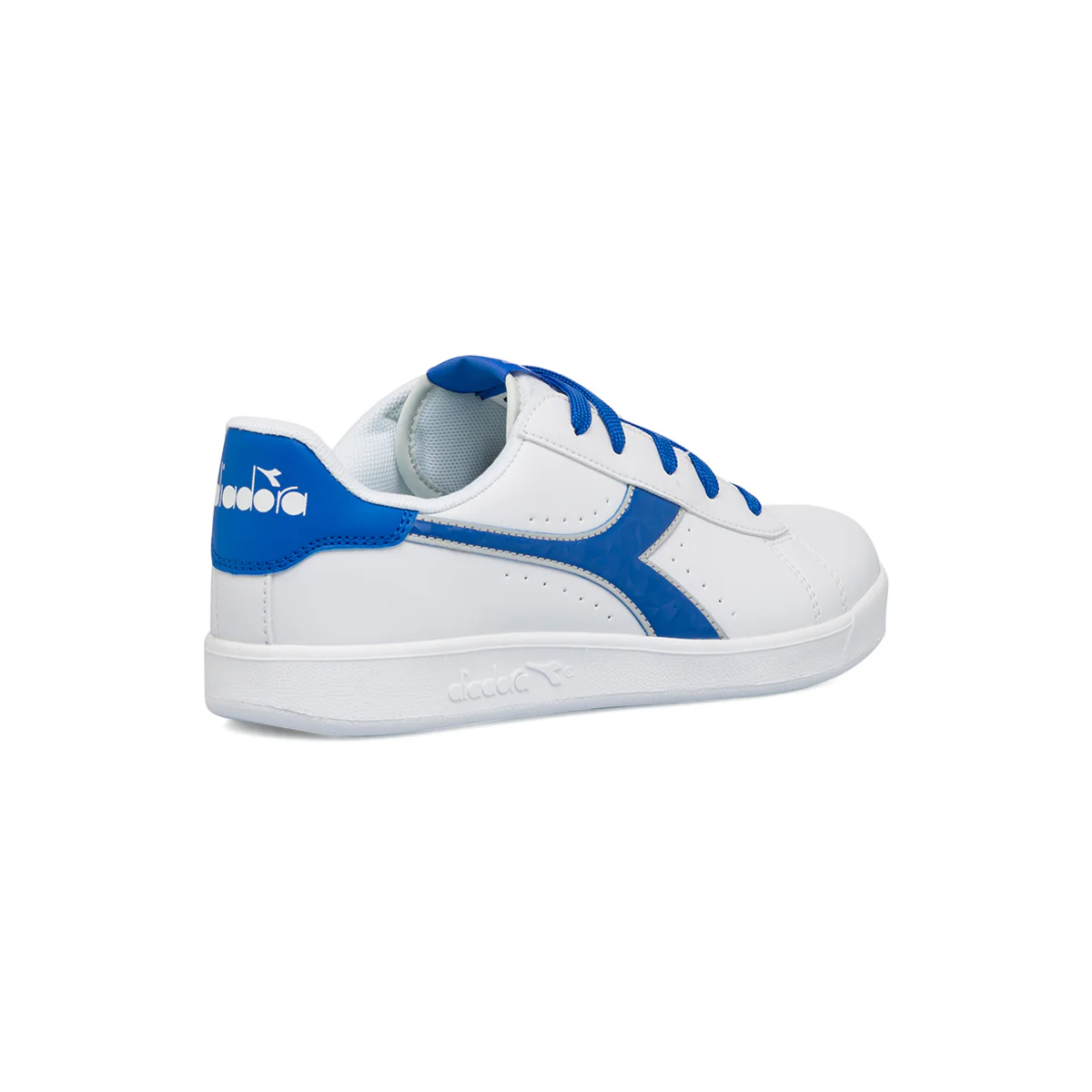 Sneakers bianche da ragazzo con logo blu Diadora Game P Virtual GS - Image 3