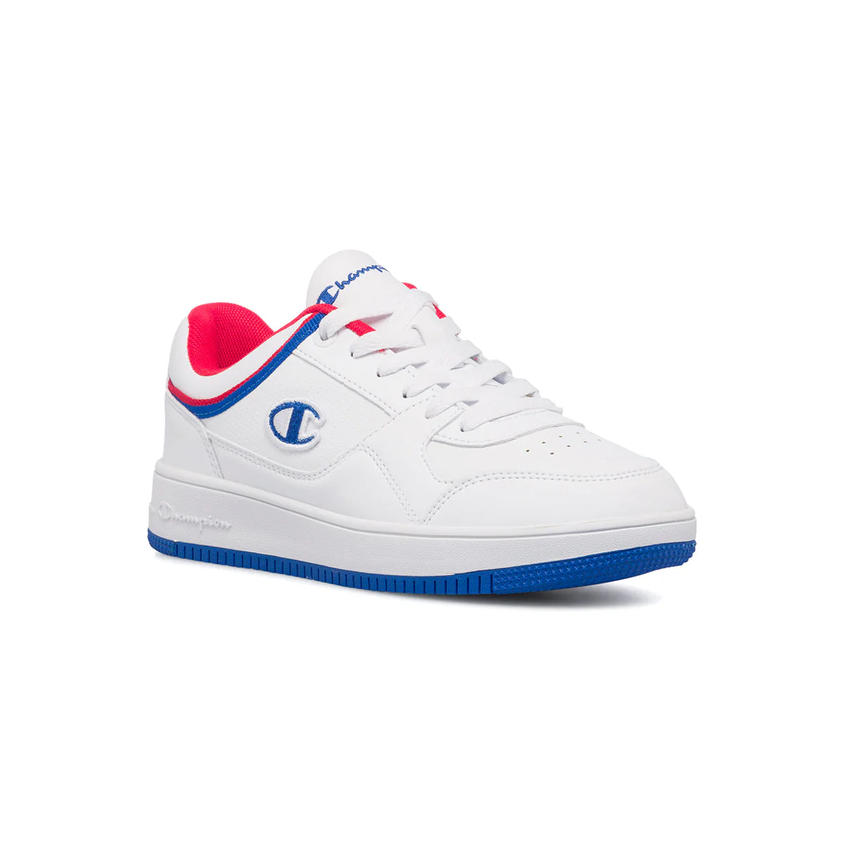 Sneakers bianche da ragazzo con logo laterale Champion Rebound Low B GS - Image 2