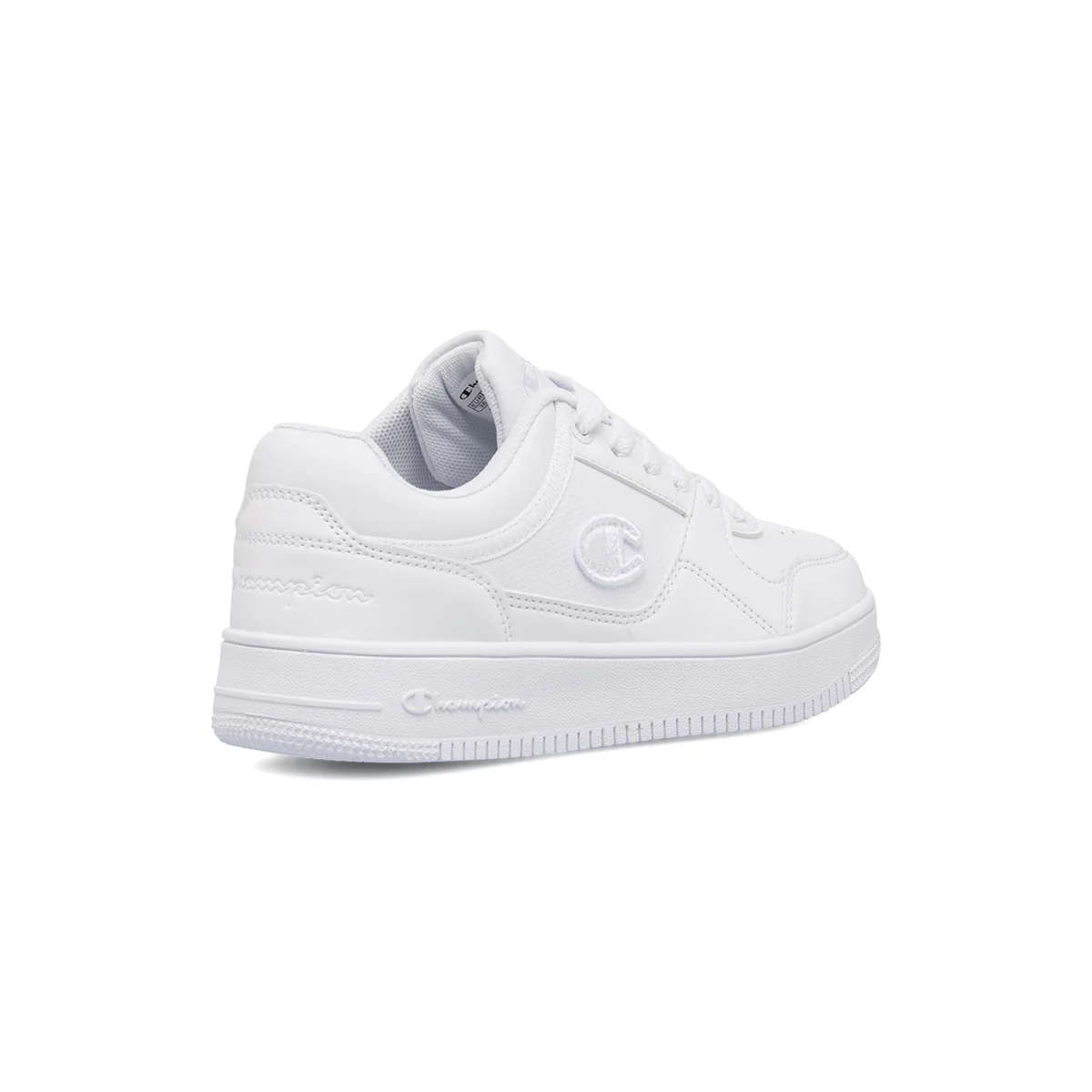 Sneakers bianche da ragazzo con logo laterale Champion Rebound Low B GS - Image 3