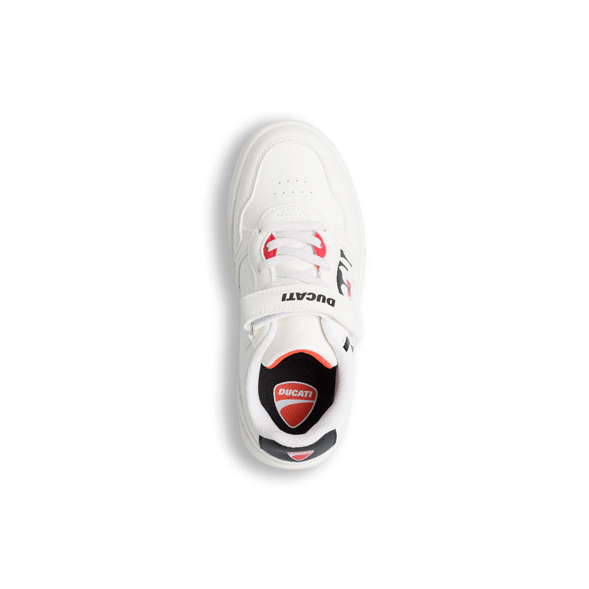 Sneakers bianche da ragazzo con logo laterale Ducati - Image 5