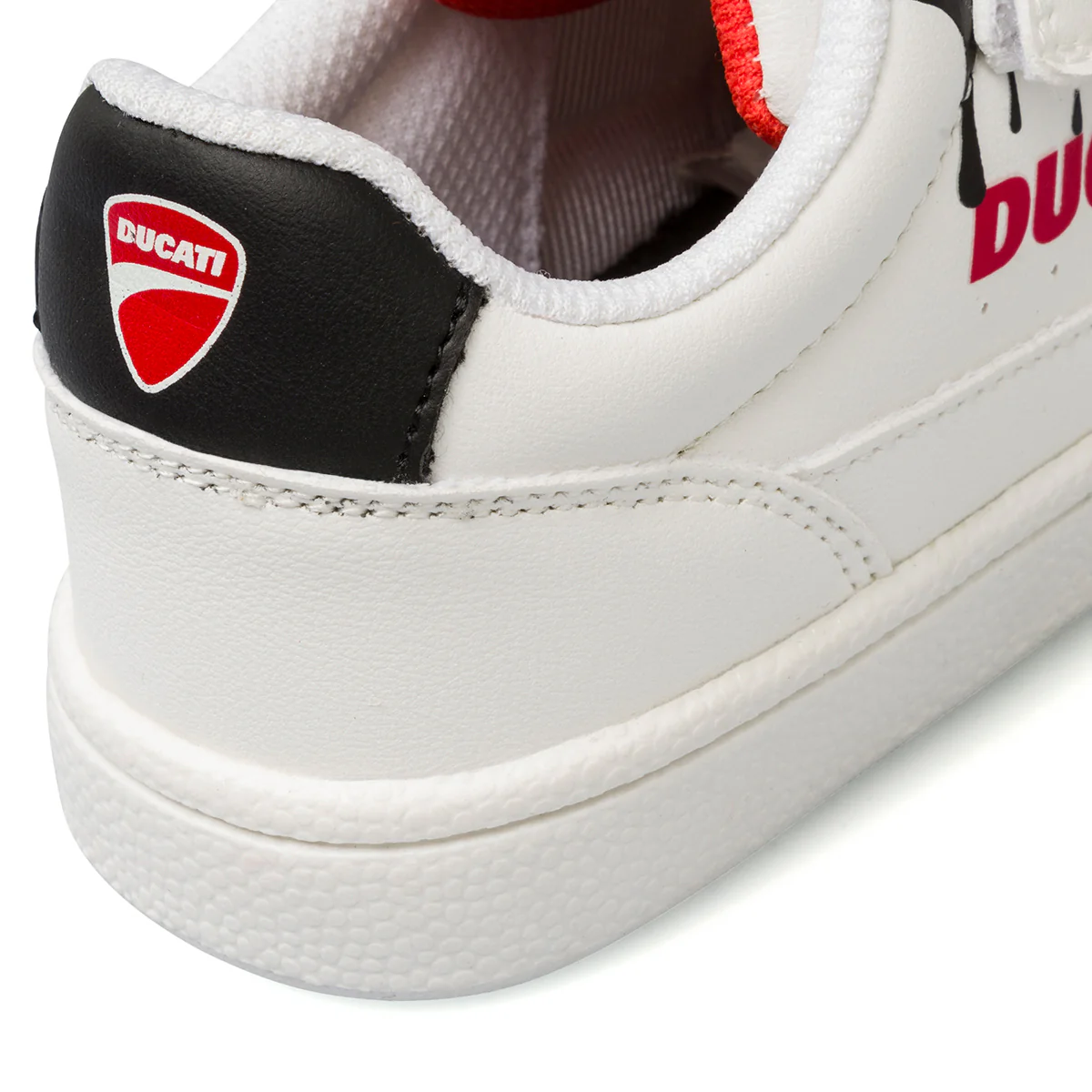 Sneakers bianche da ragazzo con logo laterale Ducati - Image 8
