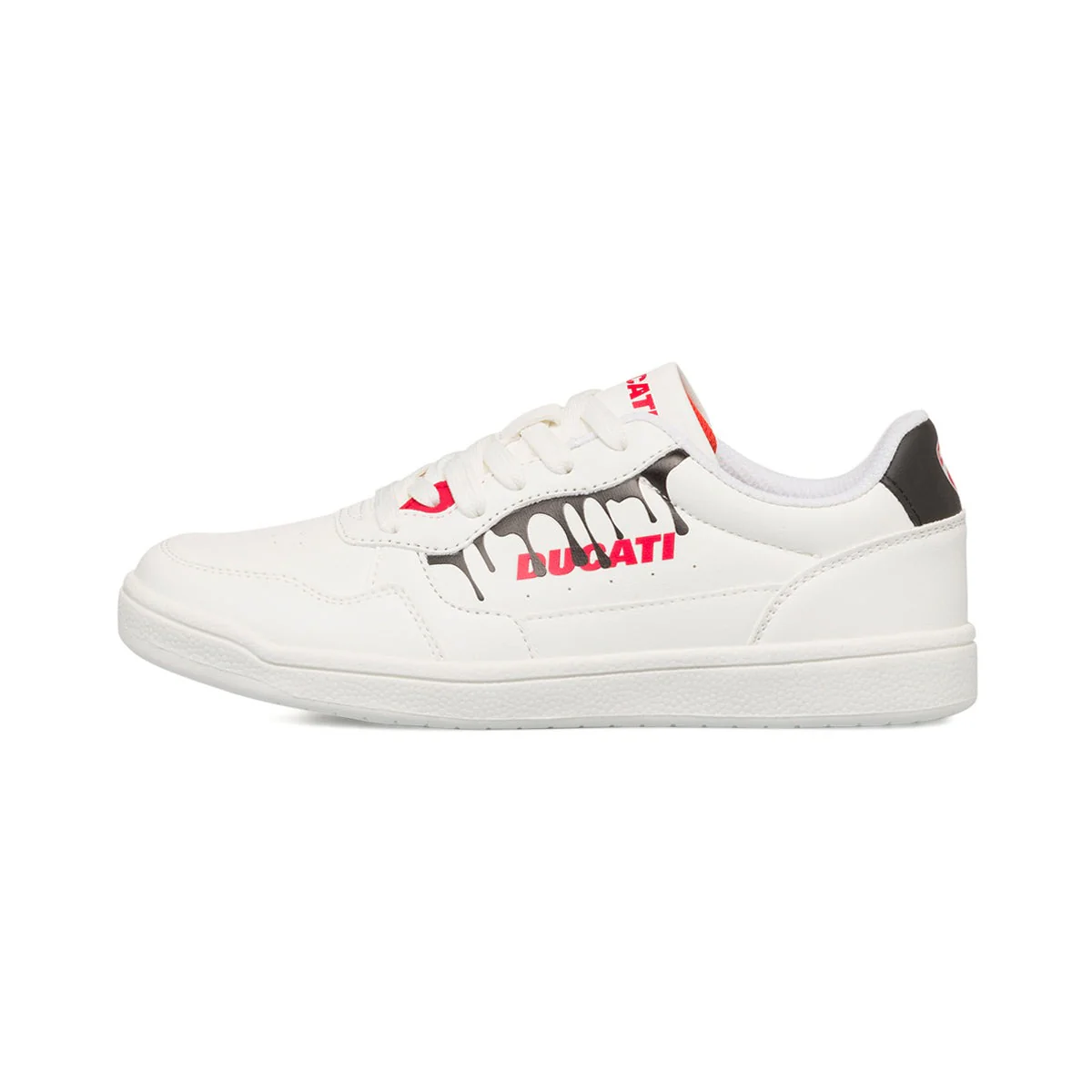 Sneakers bianche da ragazzo con logo laterale Ducati