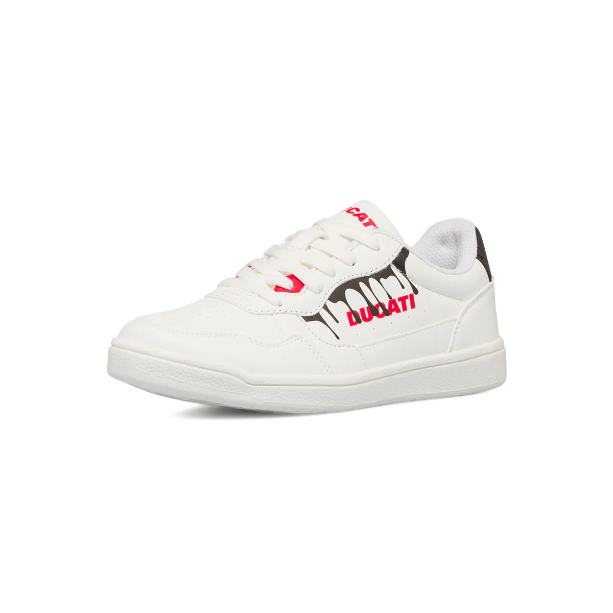 Sneakers bianche da ragazzo con logo laterale Ducati - Image 2
