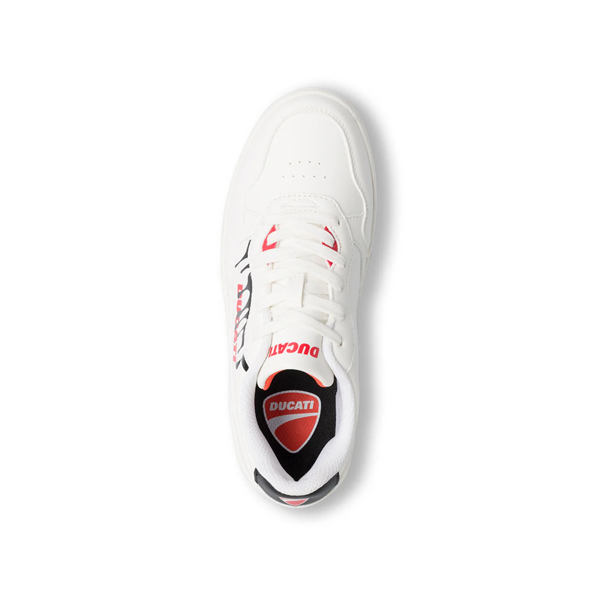Sneakers bianche da ragazzo con logo laterale Ducati - Image 5