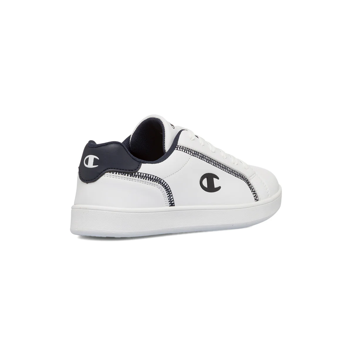 Sneakers bianche da ragazzo con logo laterale e dettagli in blu Champion Alex B GS - Image 3