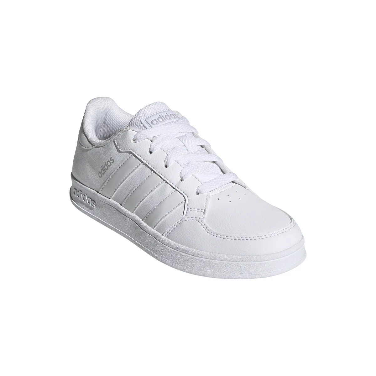 Sneakers bianche da ragazzo con soletta ammortizzata in EVA adidas Breaknet K - Image 2
