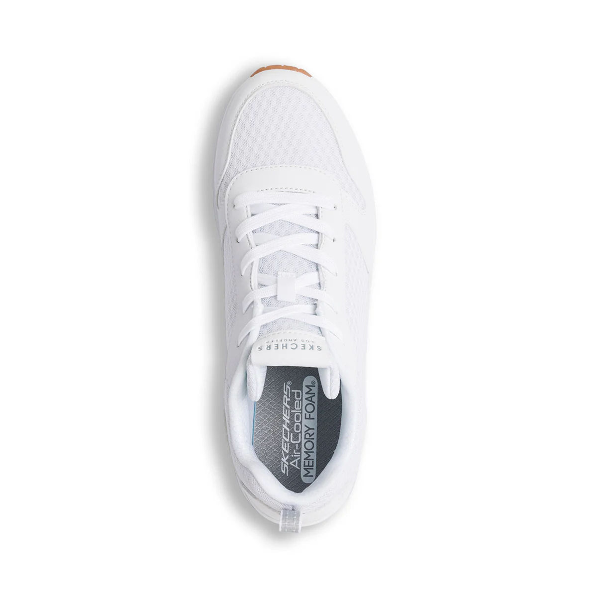 Sneakers bianche da ragazzo con soletta Memory Foam Skechers Uno - Image 8