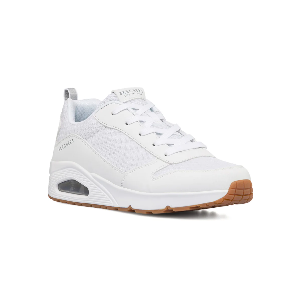 Sneakers bianche da ragazzo con soletta Memory Foam Skechers Uno - Image 2