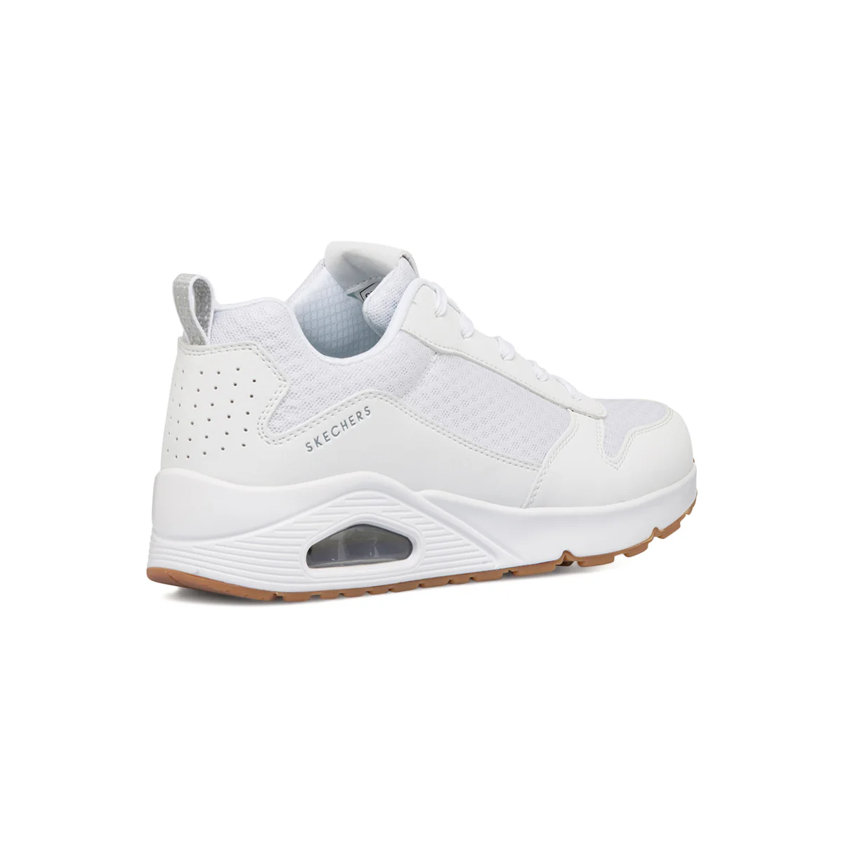 Sneakers bianche da ragazzo con soletta Memory Foam Skechers Uno - Image 3