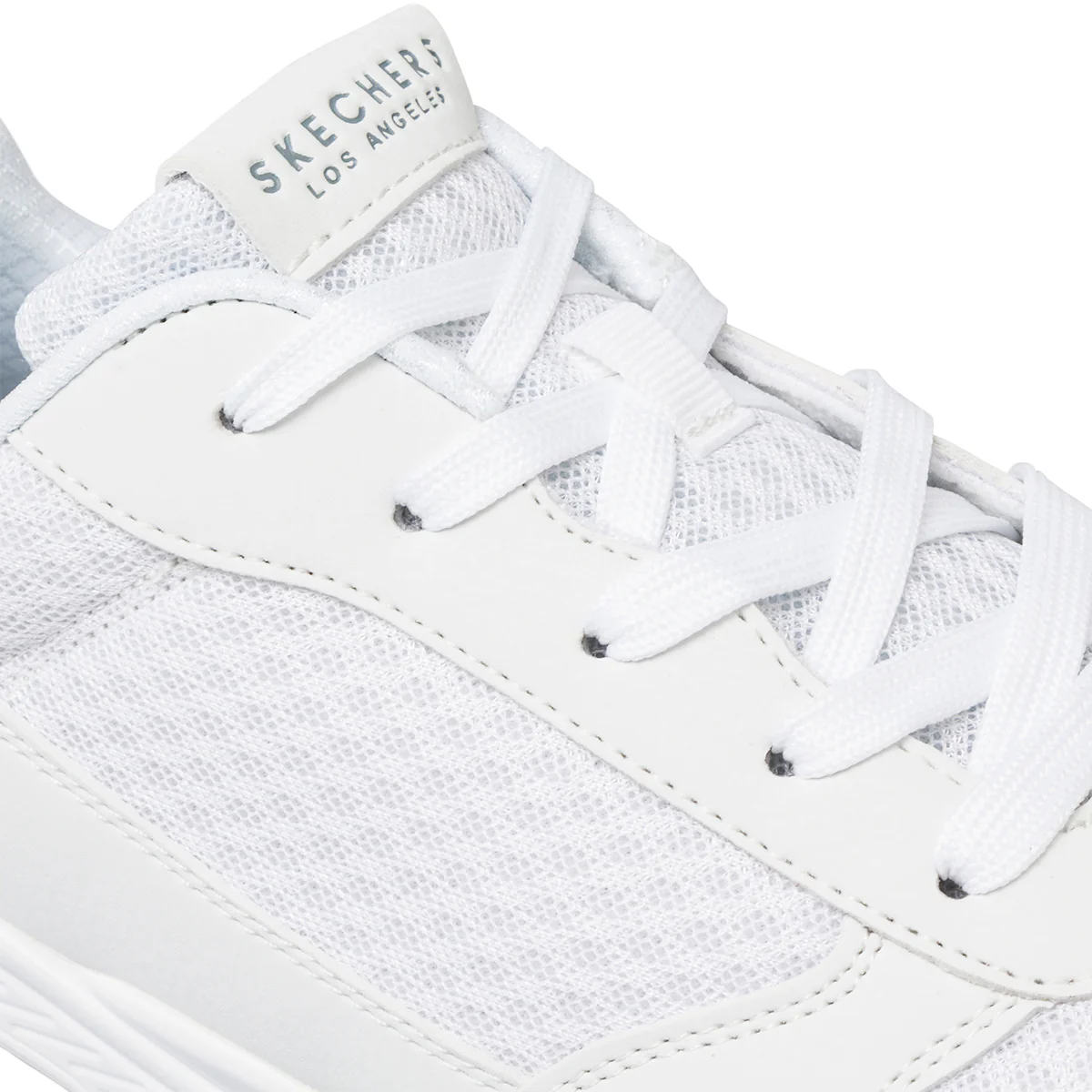 Sneakers bianche da ragazzo con soletta Memory Foam Skechers Uno - Image 6