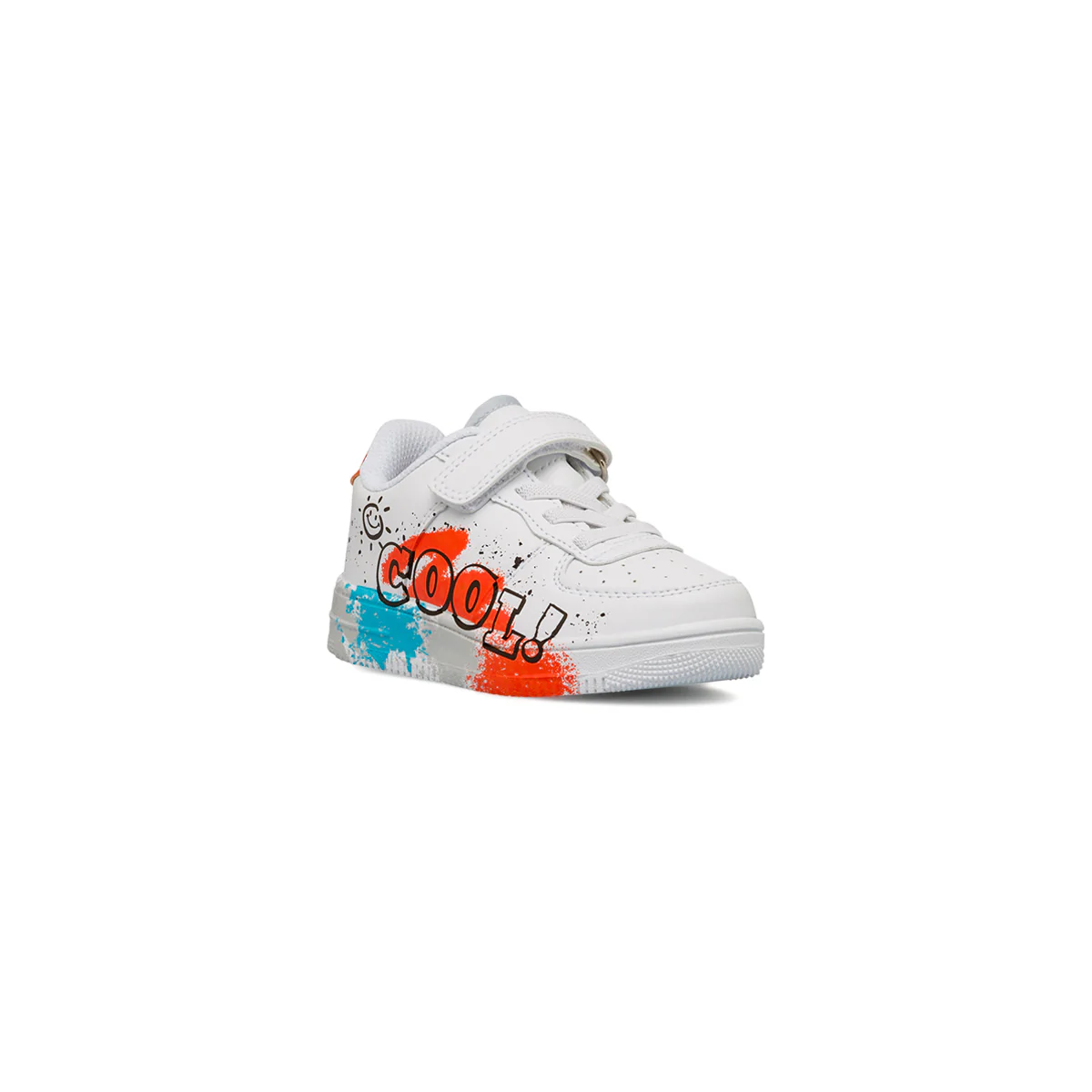 Sneakers bianche da bambino con stampa 'Cool!' Space Boy - Image 2