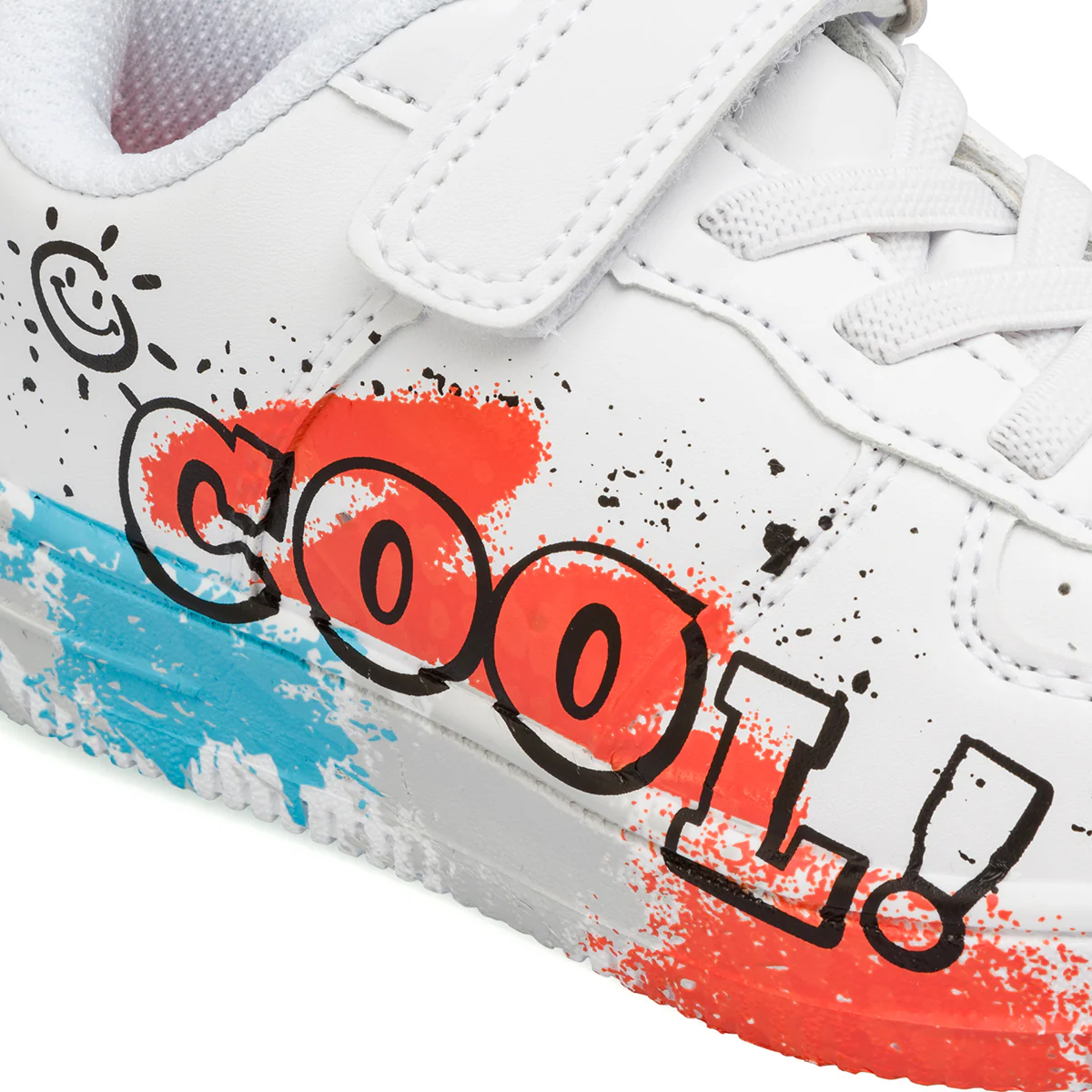 Sneakers bianche da bambino con stampa 'Cool!' Space Boy - Image 4