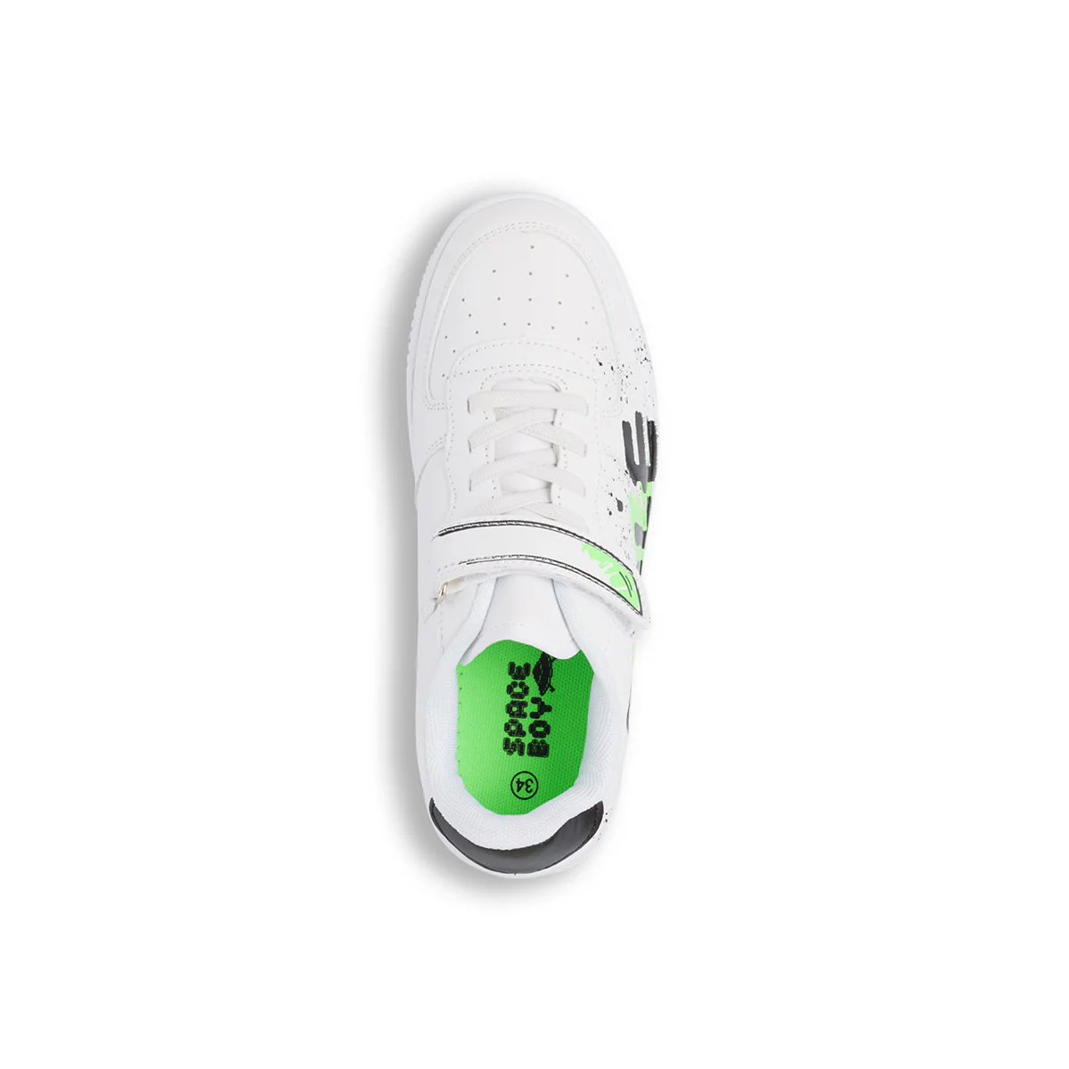 Sneakers bianche da ragazzo con stampa laterale Space Boy - Image 6