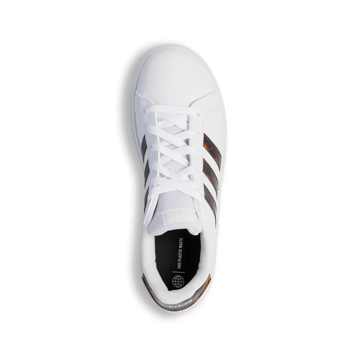 Sneakers bianche da ragazzo con strisce a contrasto adidas Grand Court 2.0 K - Image 8