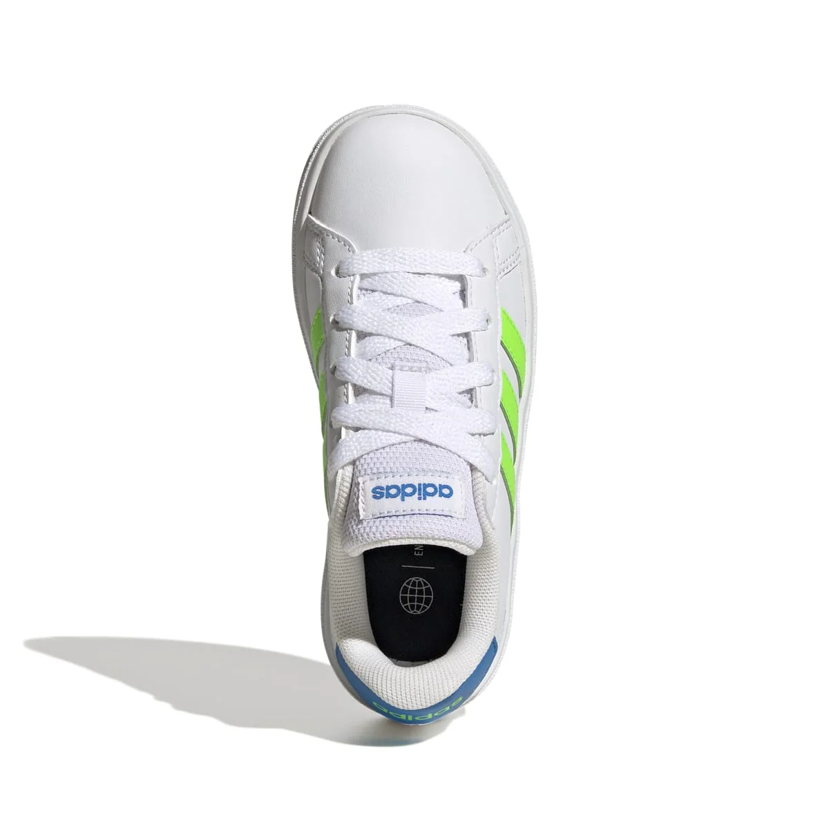 Sneakers bianche da ragazzo con strisce a contrasto adidas Grand Court 2.0 K - Image 2
