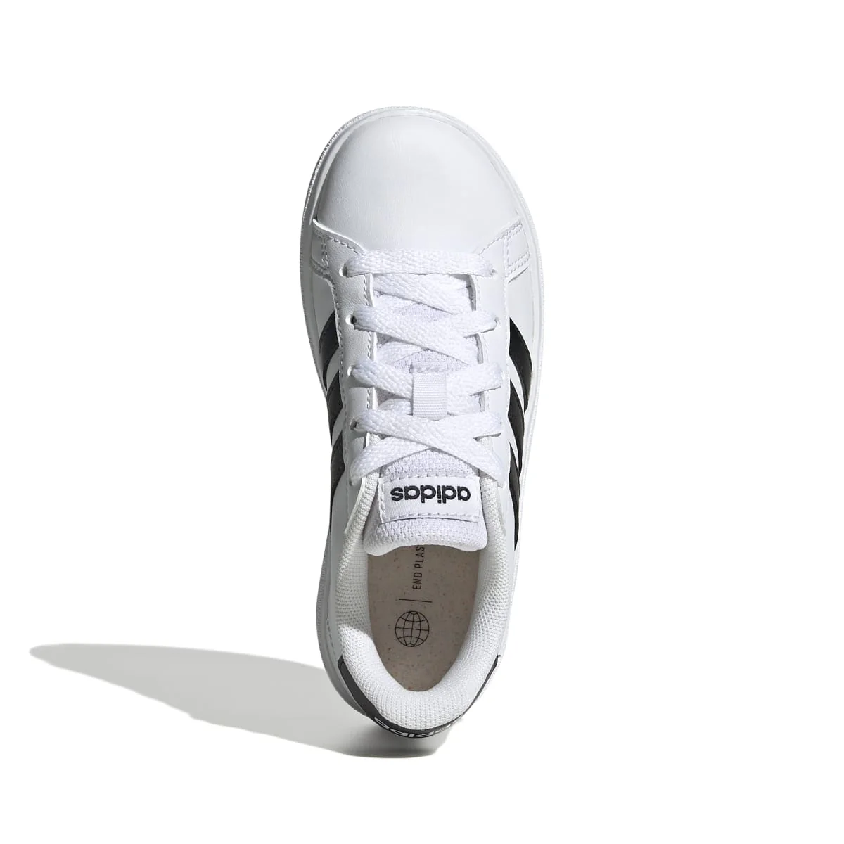 Sneakers bianche da ragazzo con strisce a contrasto adidas Grand Court 2.0 K - Image 2