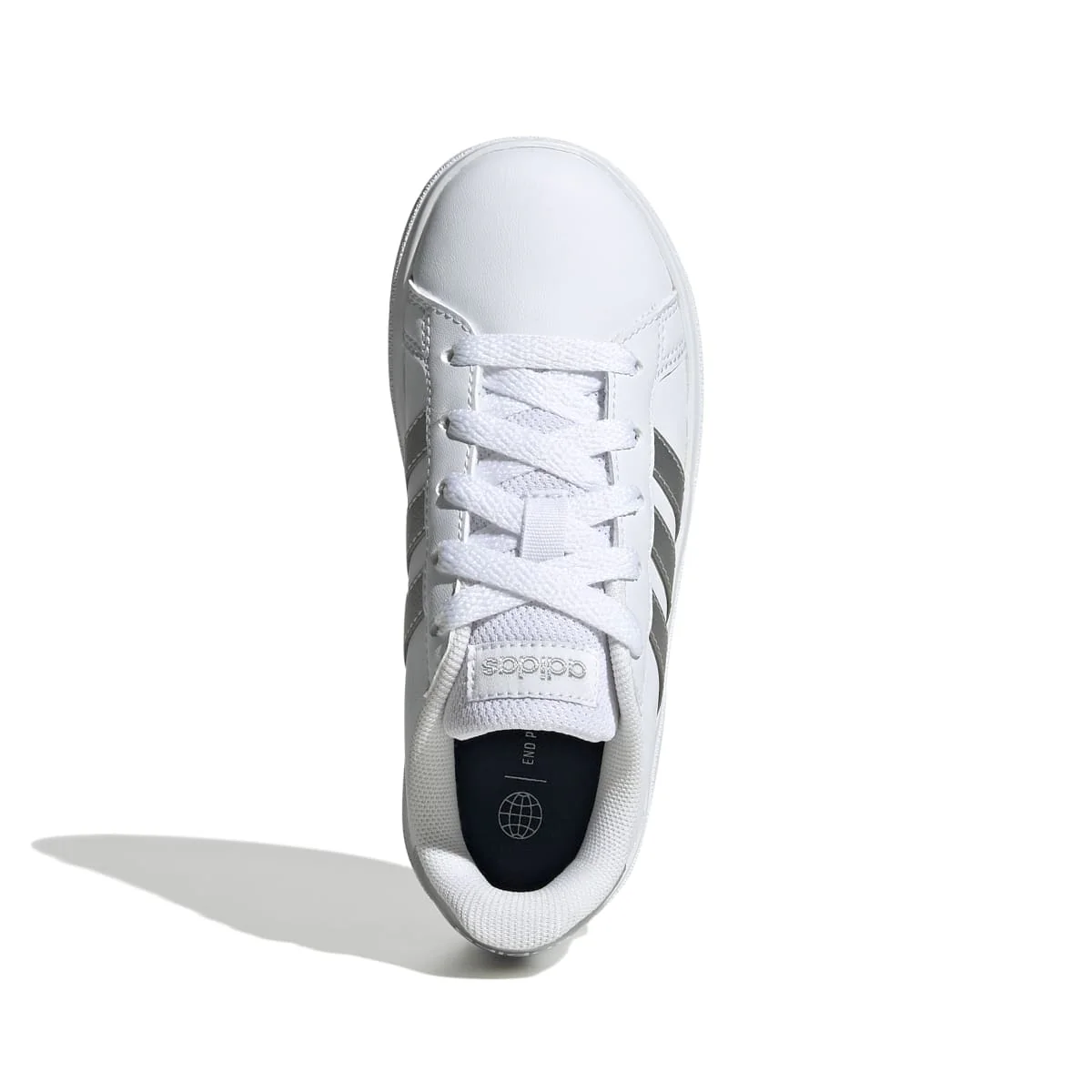 Sneakers bianche da ragazzo con strisce a contrasto adidas Grand Court 2.0 K - Image 2