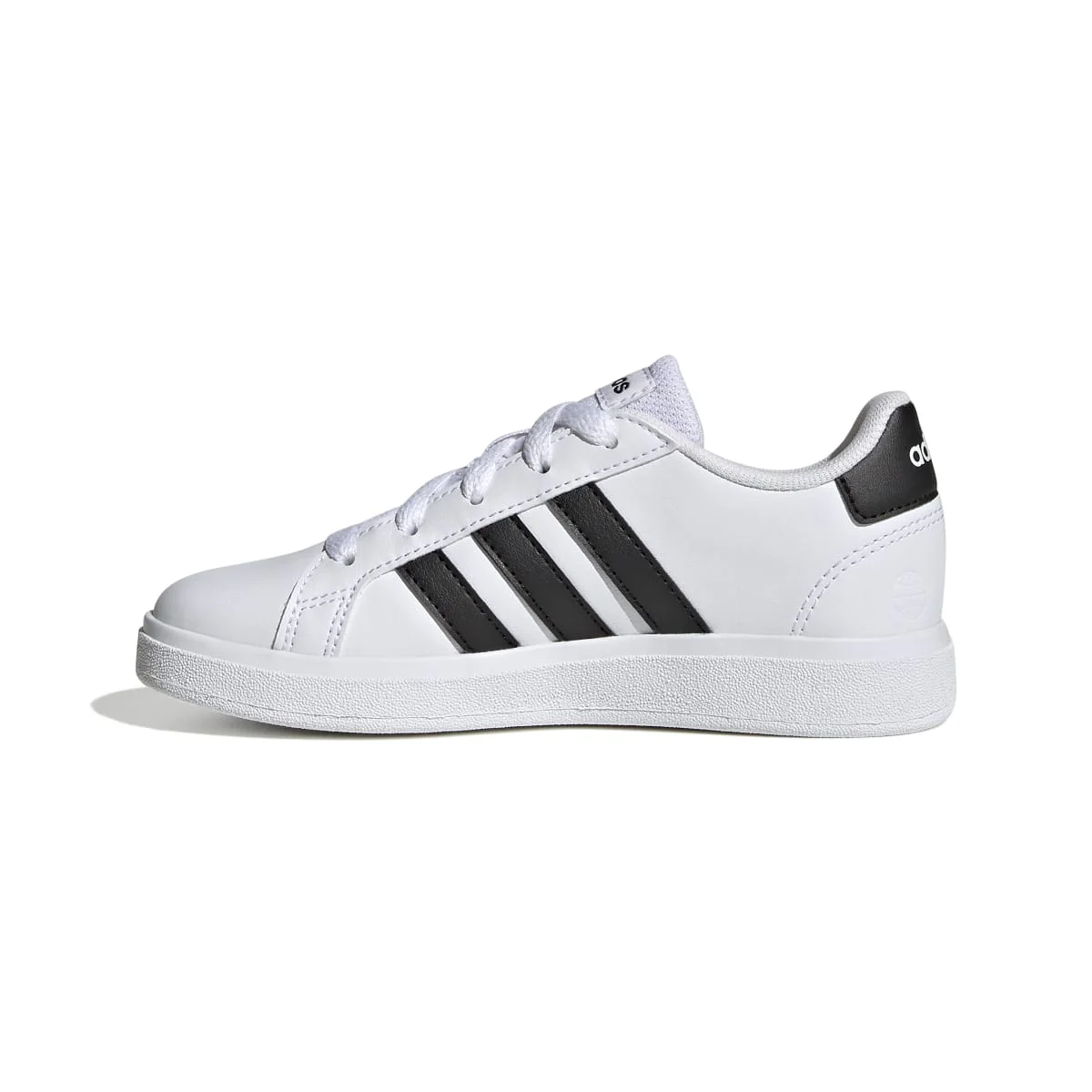 Sneakers bianche da ragazzo con strisce a contrasto adidas Grand Court 2.0 K - Image 4