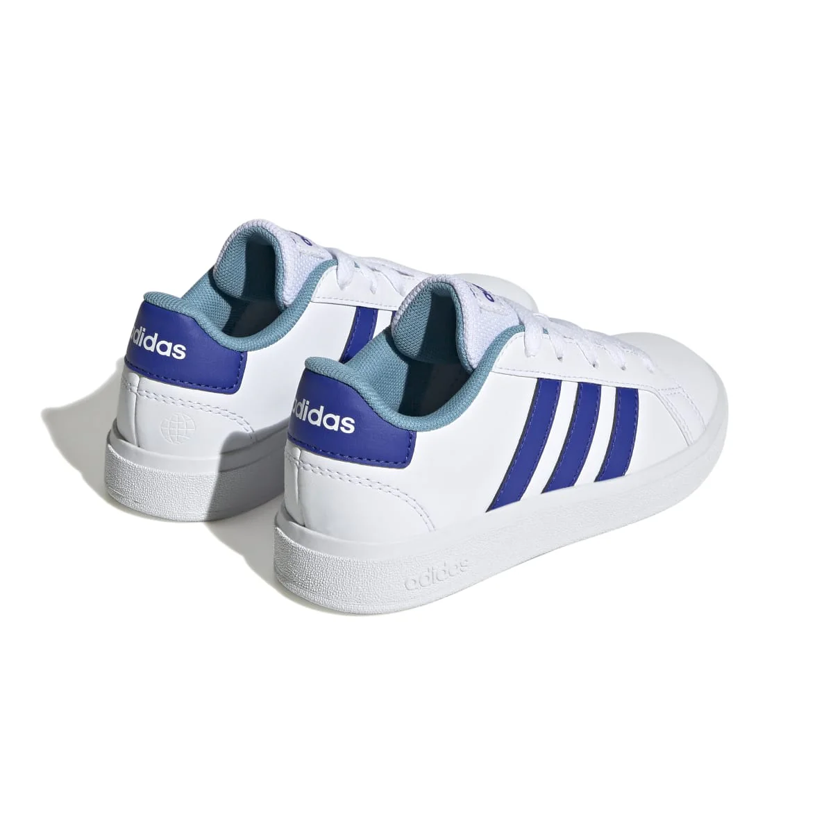 Sneakers bianche da ragazzo con strisce a contrasto adidas Grand Court 2.0 K - Image 6