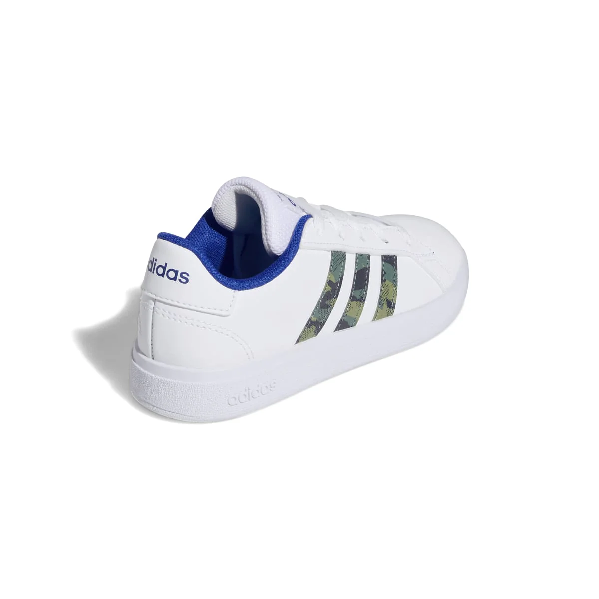 Sneakers bianche da ragazzo con strisce camouflage adidas Grand Court 2.0 K - Image 6