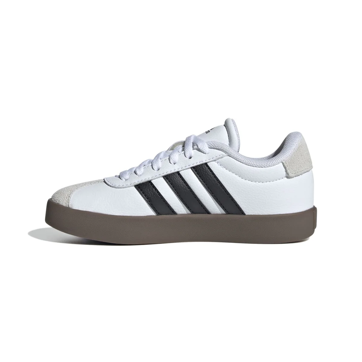 Sneakers bianche da ragazzo con strisce nere adidas VL Court 3.0 K - Image 4