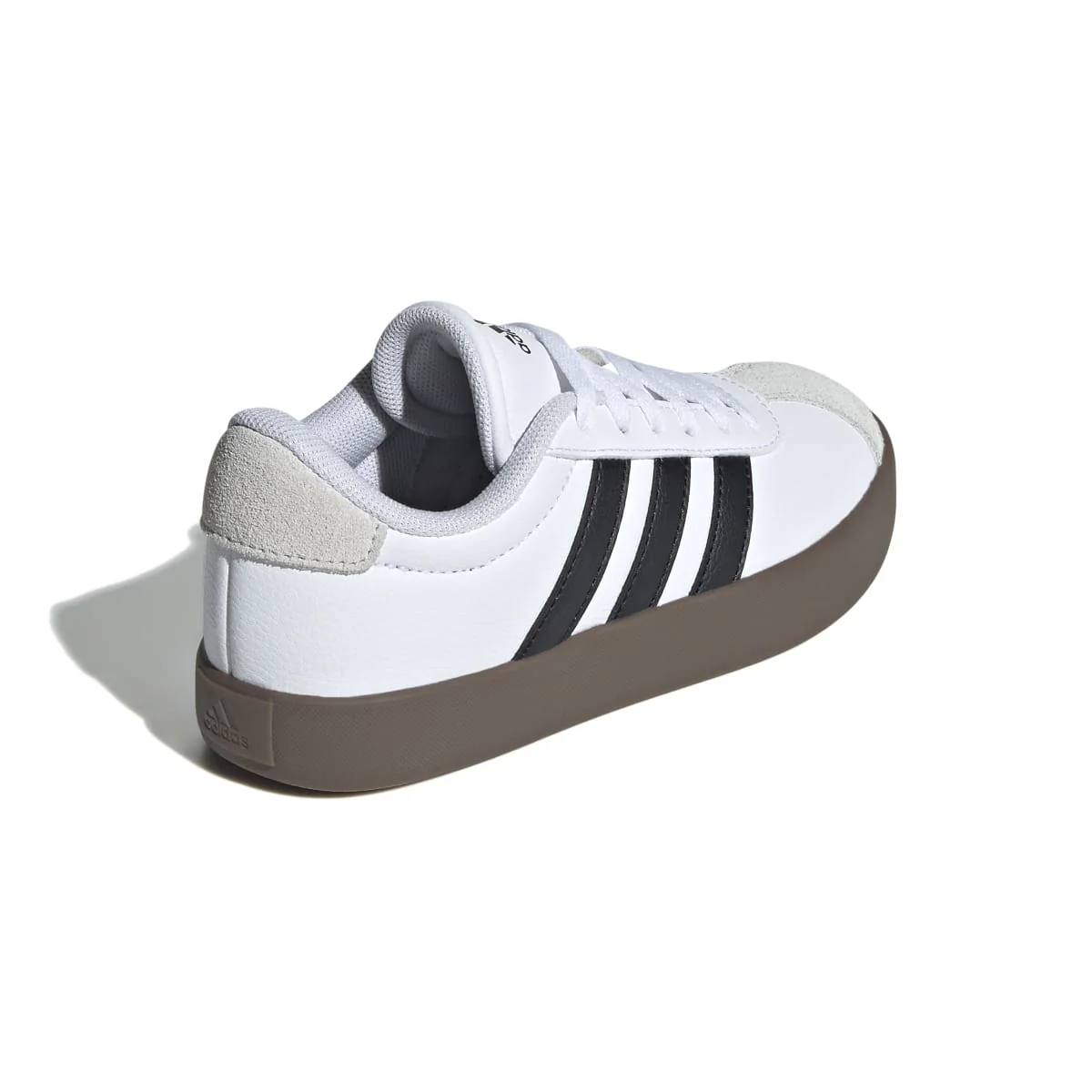 Sneakers bianche da ragazzo con strisce nere adidas VL Court 3.0 K - Image 6