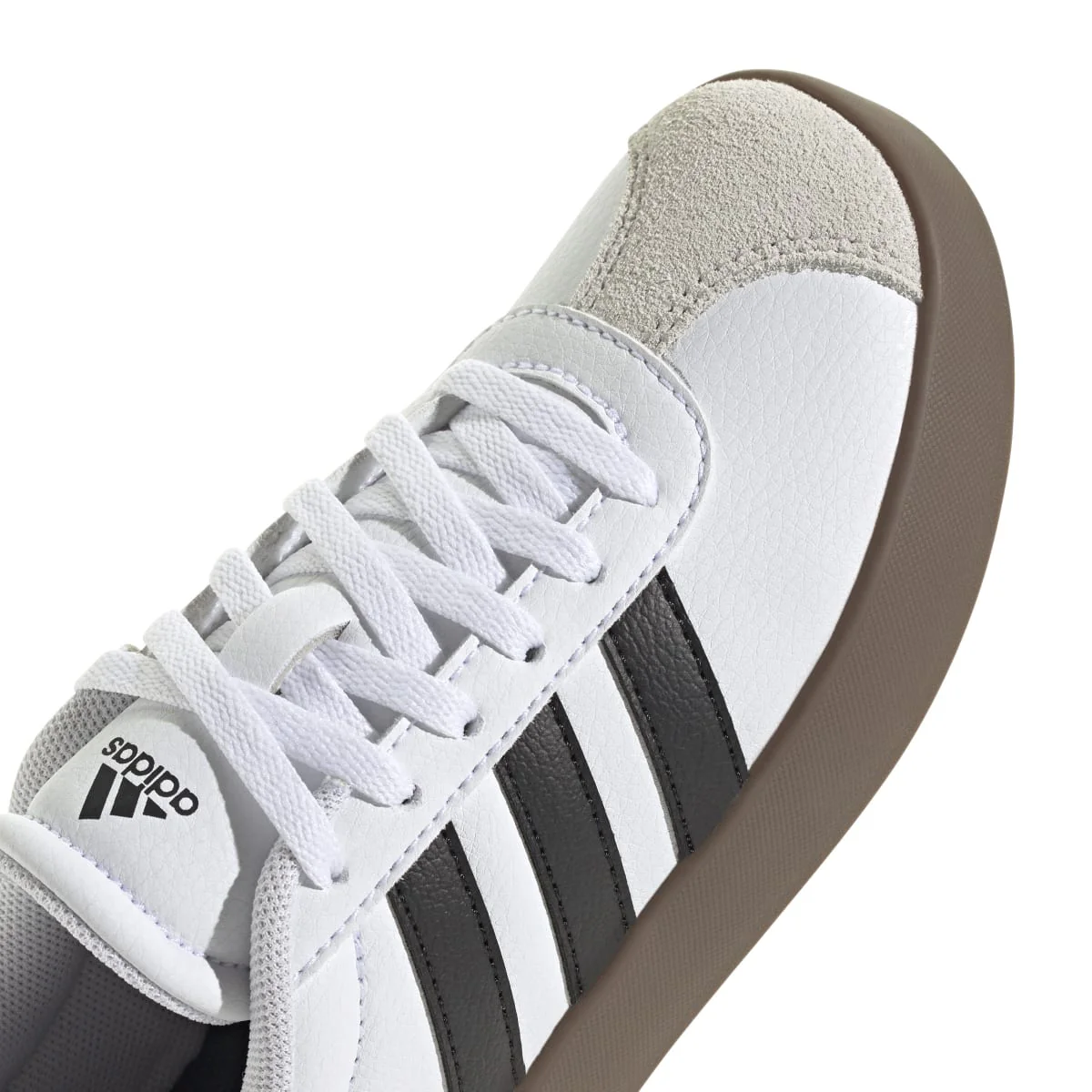 Sneakers bianche da ragazzo con strisce nere adidas VL Court 3.0 K - Image 8
