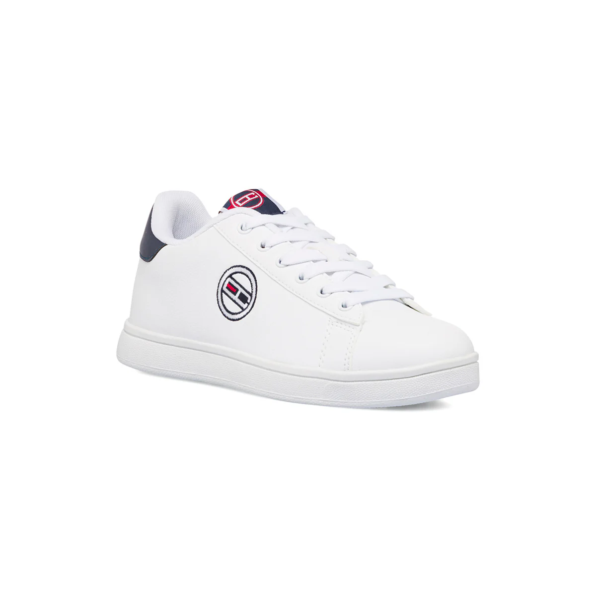 Sneakers bianche da ragazzo Enrico Coveri con dettagli blu e rosso - Image 2