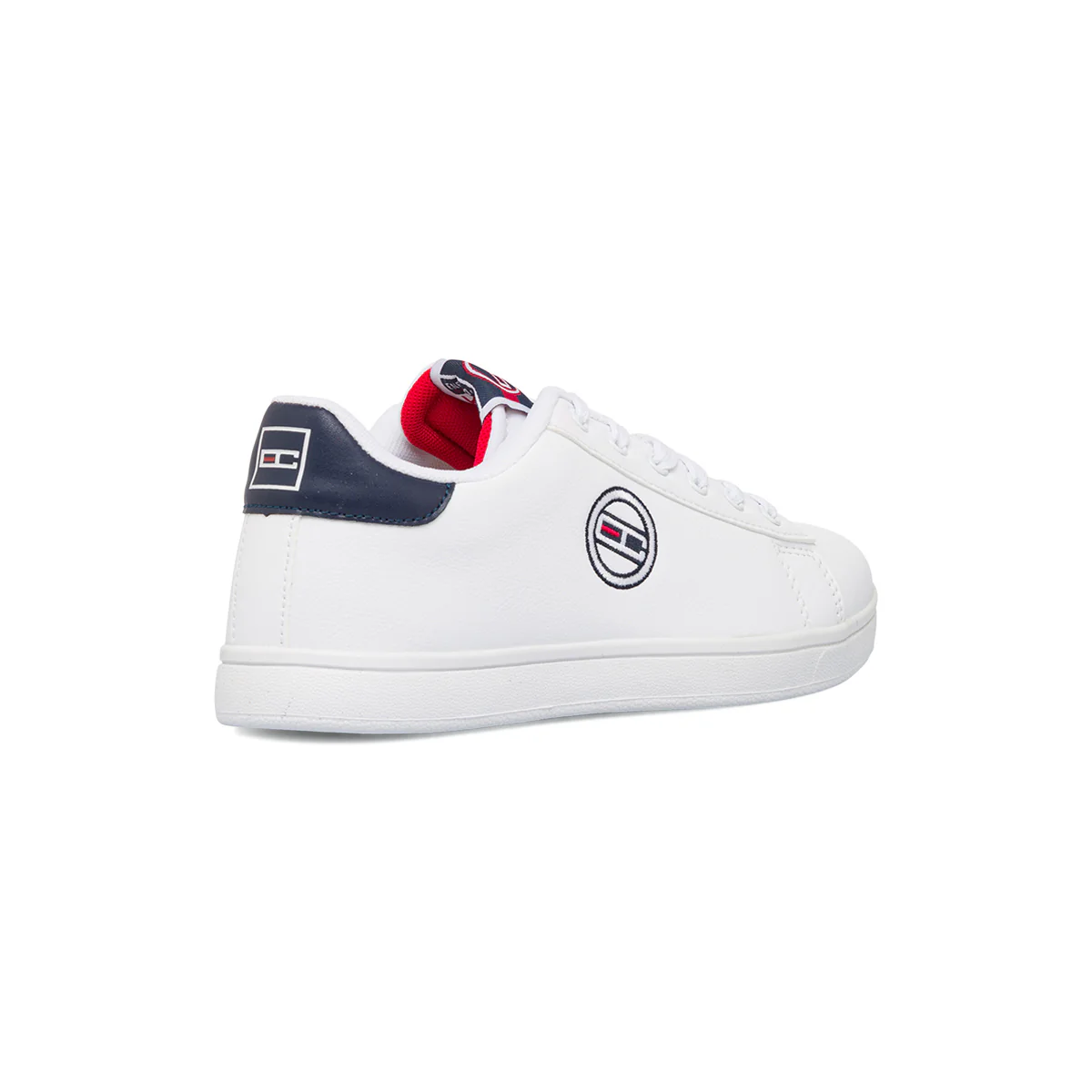 Sneakers bianche da ragazzo Enrico Coveri con dettagli blu e rosso - Image 3