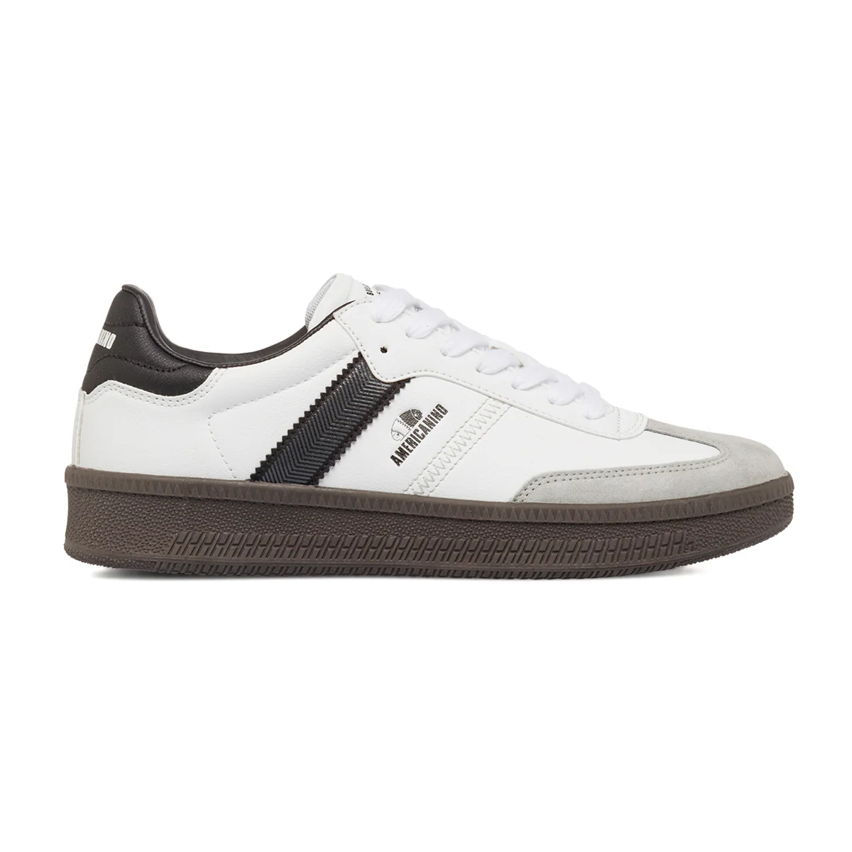 Sneakers bianche da Uomo con banda laterale Americanino