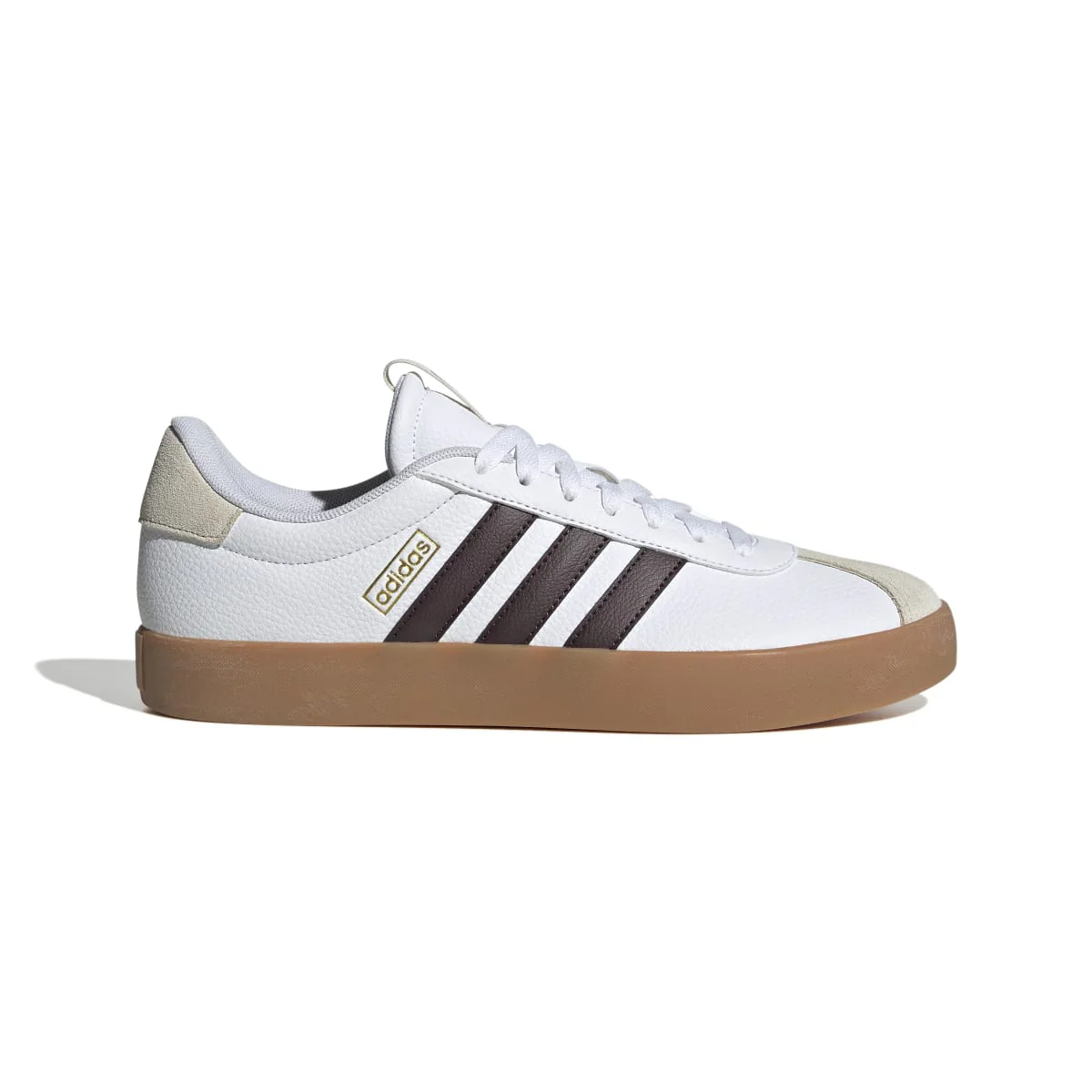 Sneakers bianche da uomo con dettagli beige adidas VL Court 3.0 - Image 2