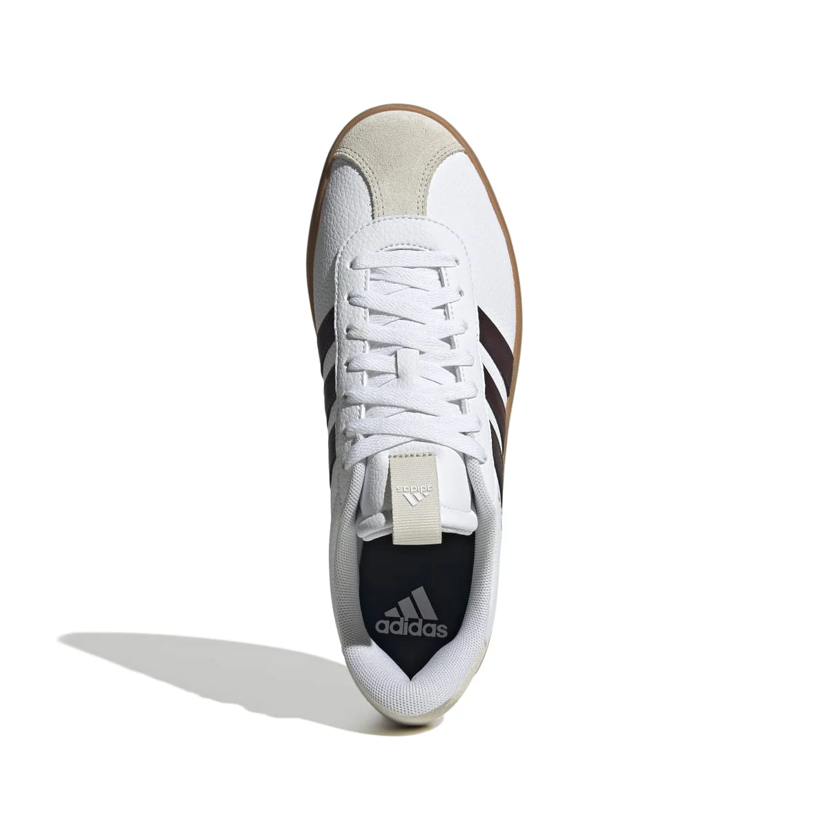 Sneakers bianche da uomo con dettagli beige adidas VL Court 3.0 - Image 3