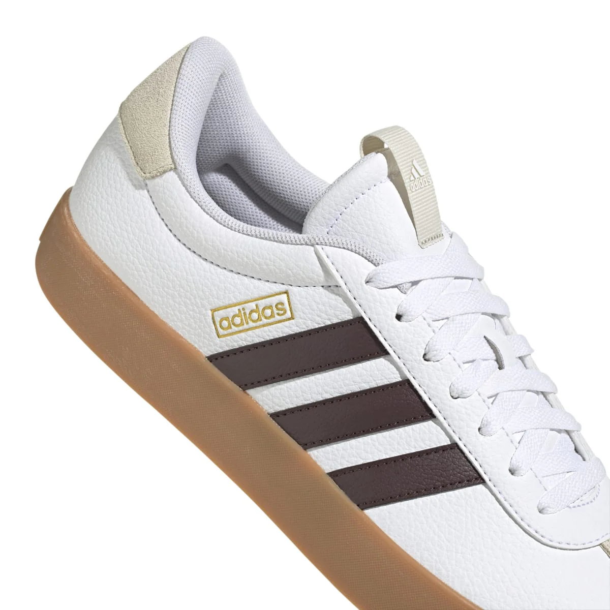 Sneakers bianche da uomo con dettagli beige adidas VL Court 3.0 - Image 9