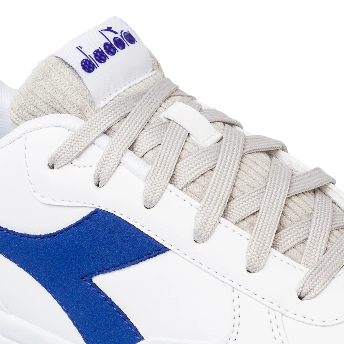 Sneakers bianche da uomo con dettagli blu e grigi Diadora Raptor Low - Image 6