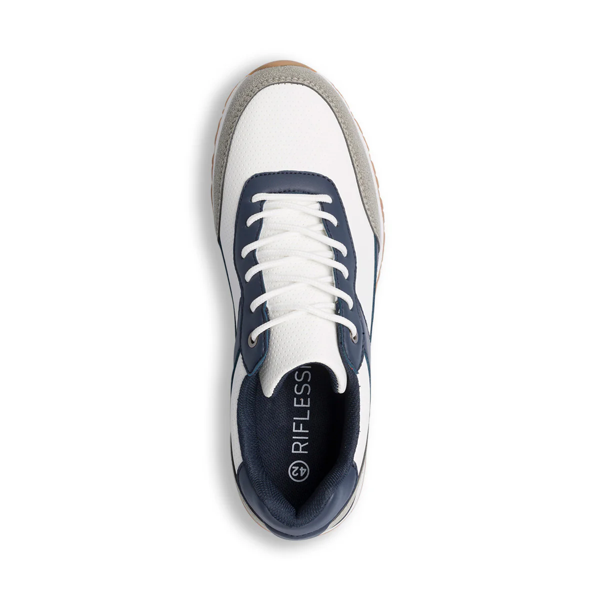 Sneakers bianche da uomo con dettagli blu e grigi Riflessi Urbani - Image 10