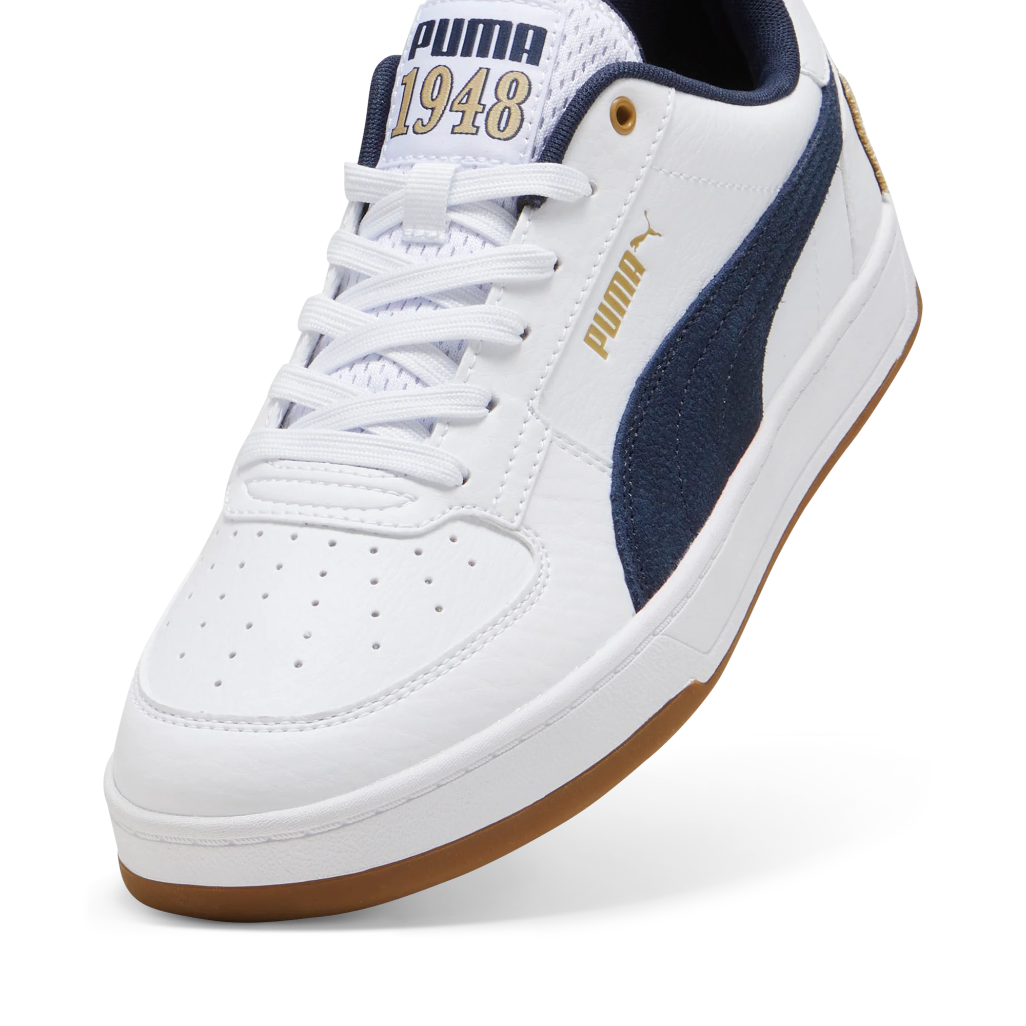 Sneakers bianche da uomo con dettagli blu e oro Puma Caven 2.0 - Image 6