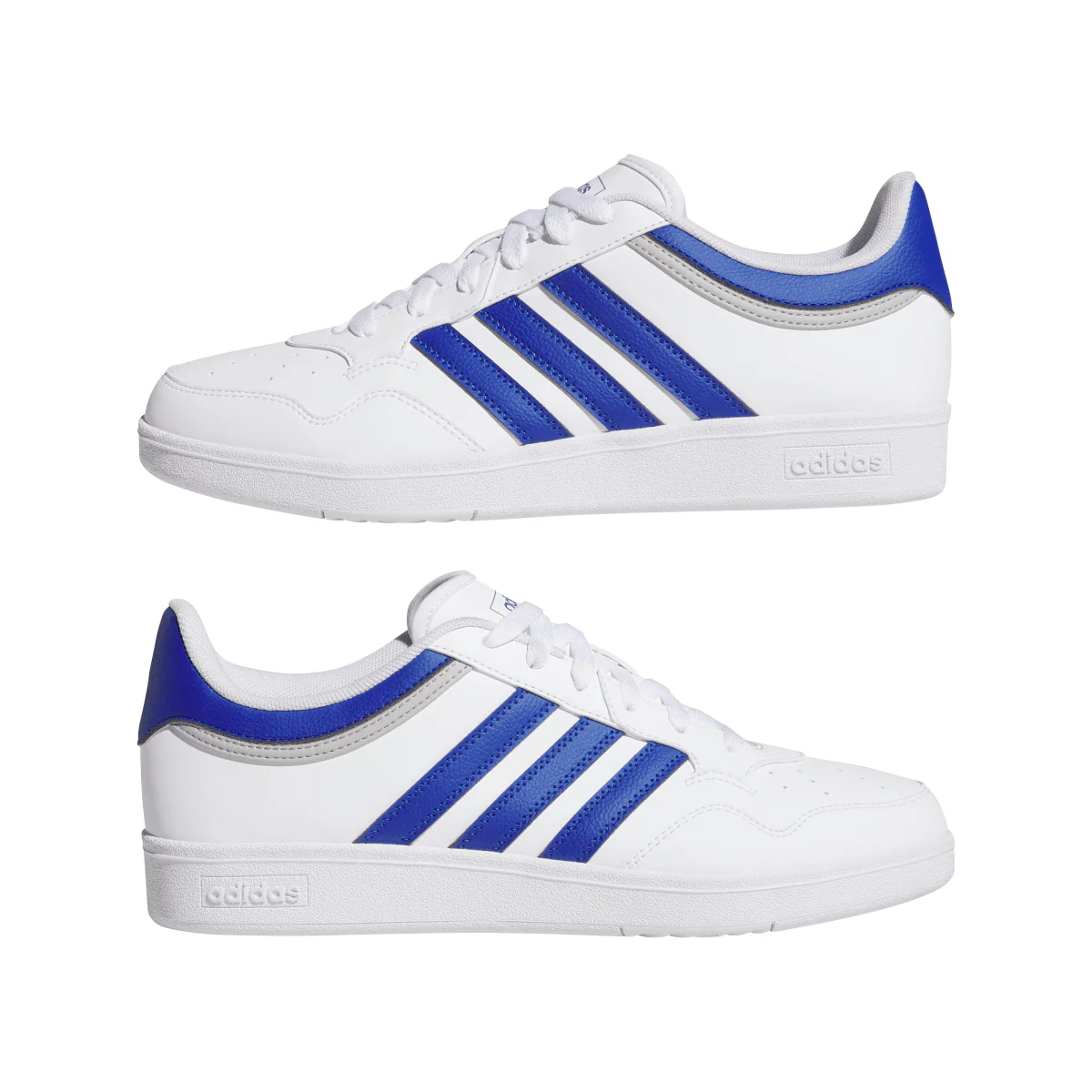 Sneakers bianche da Uomo con dettagli blu HOOPS 4.0 adidas - Image 5