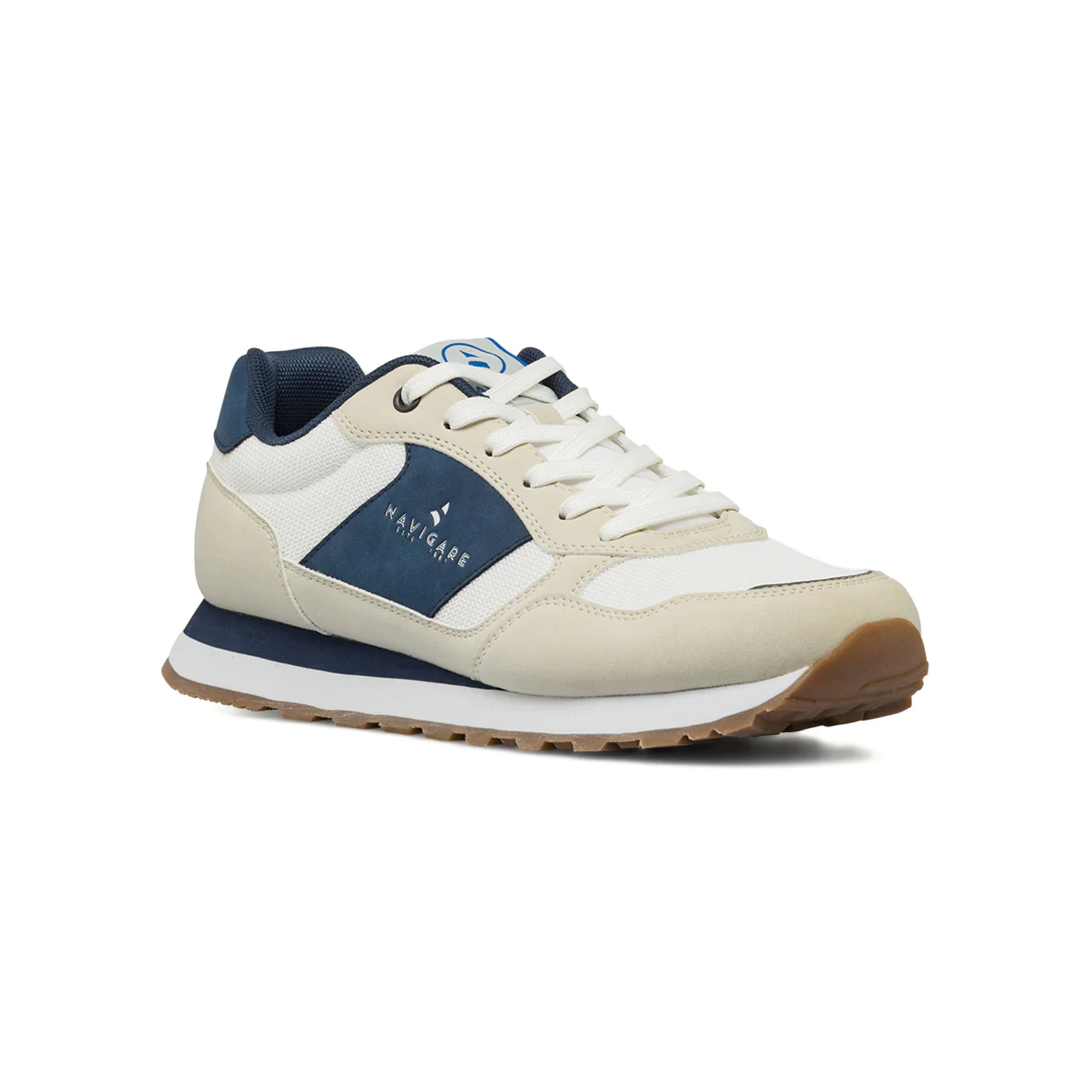 Sneakers Bianche da Uomo con dettagli effetto scamosciato Navigare - Image 2