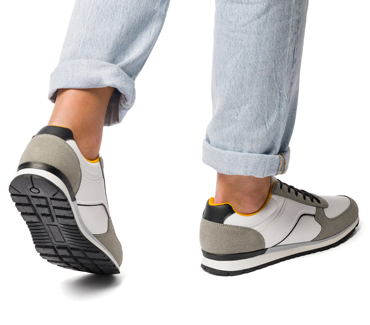 Sneakers bianche da uomo con dettagli grigi Riflessi Urbani - Image 2