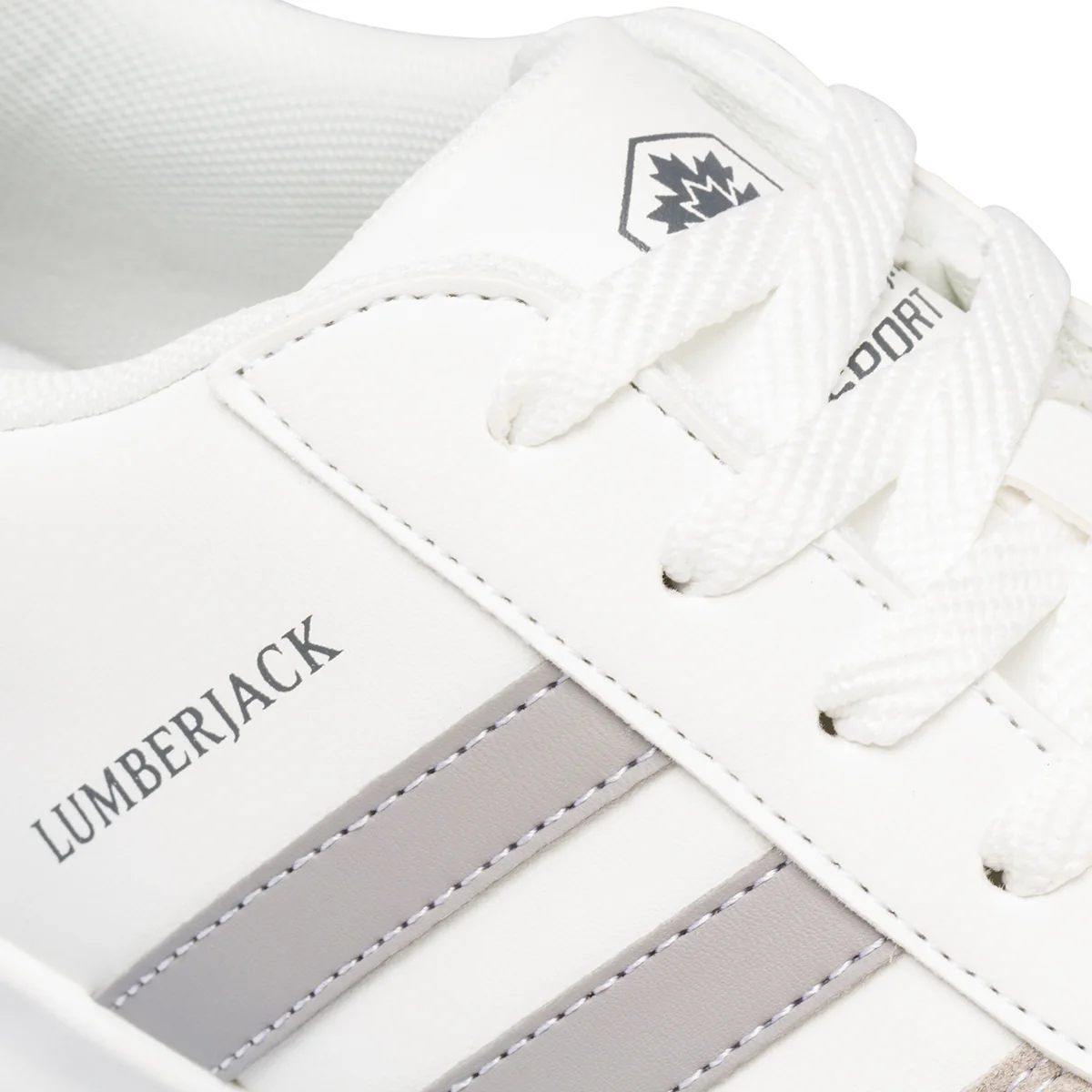 Sneakers bianche da uomo con dettagli in argento e grigio Lumberjack Klan - Image 6