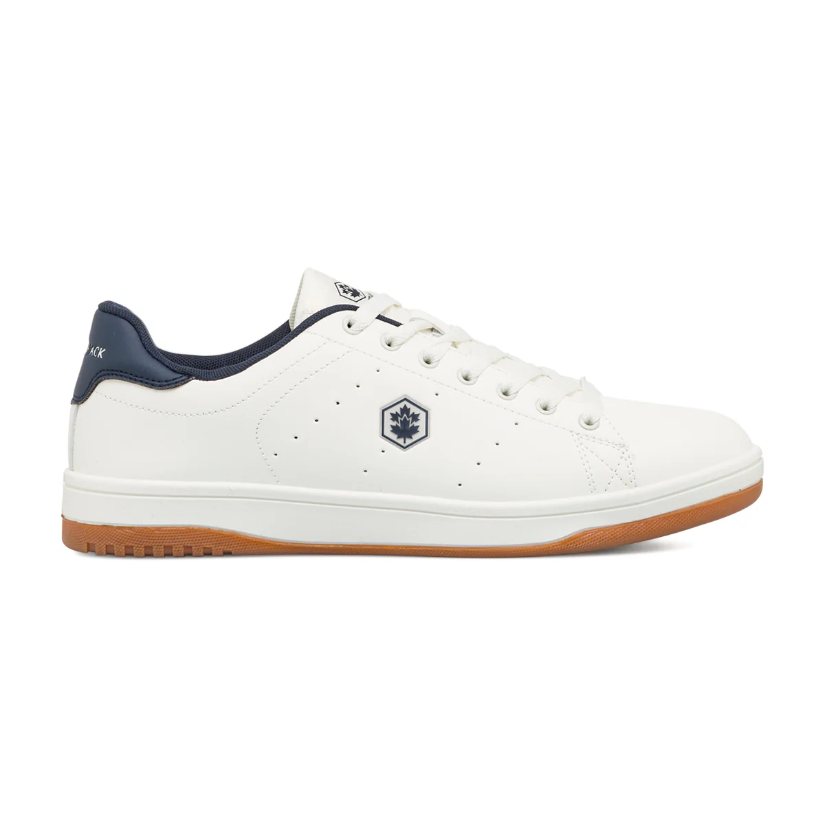 Sneakers Bianche da Uomo con dettagli logo blu navy Lumberjack