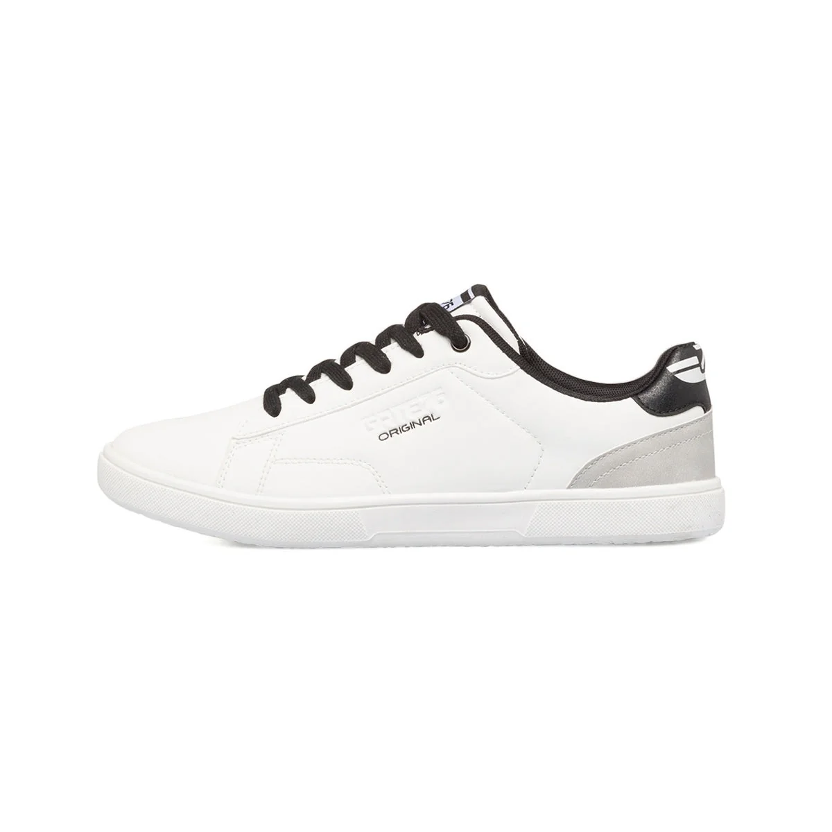 Sneakers bianche da uomo con dettagli neri e grigi Gate 76