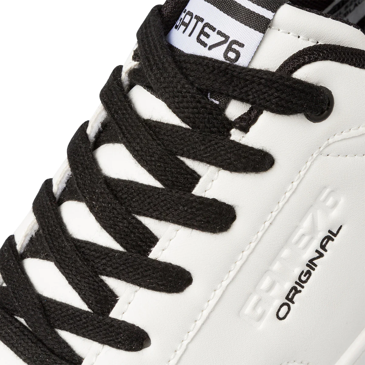 Sneakers bianche da uomo con dettagli neri e grigi Gate 76 - Image 6